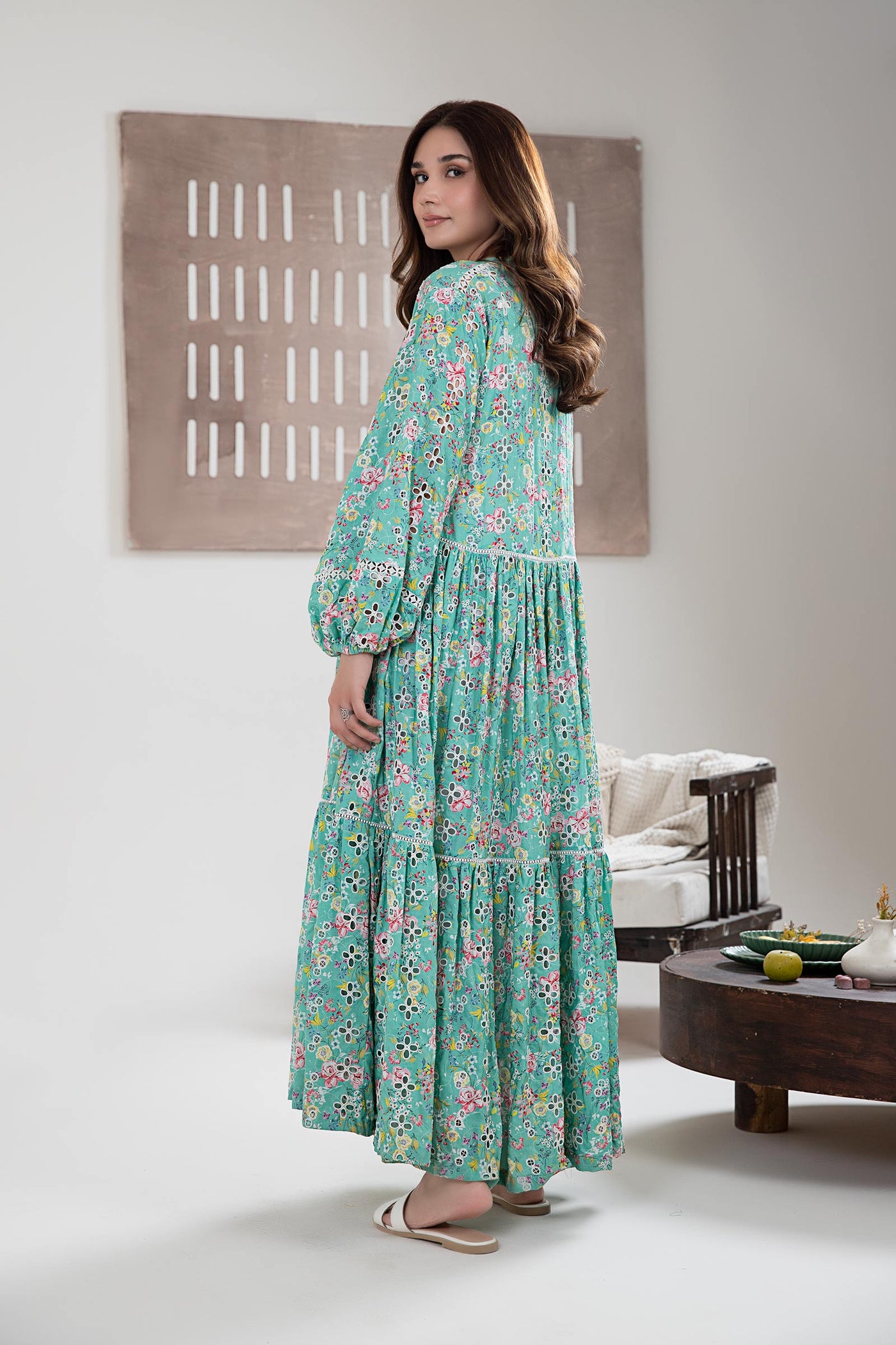 Printed Arabic Lawn Dress | MB-EA24-101