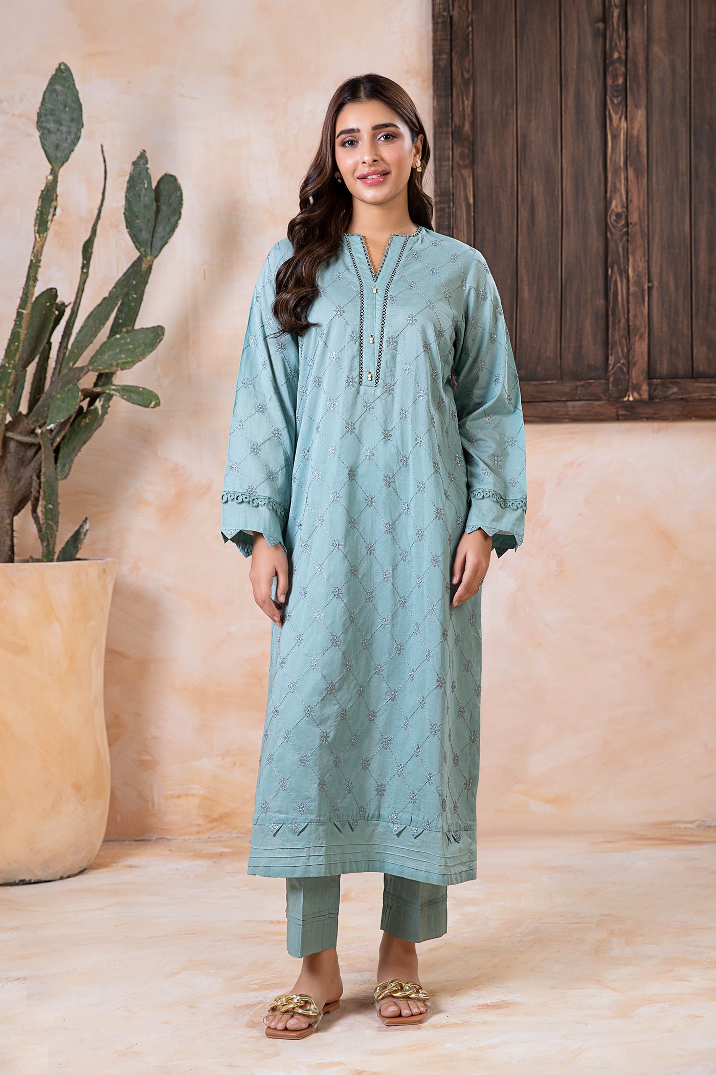 2 Piece Embroidered Lawn Suit | MB-EA24-15