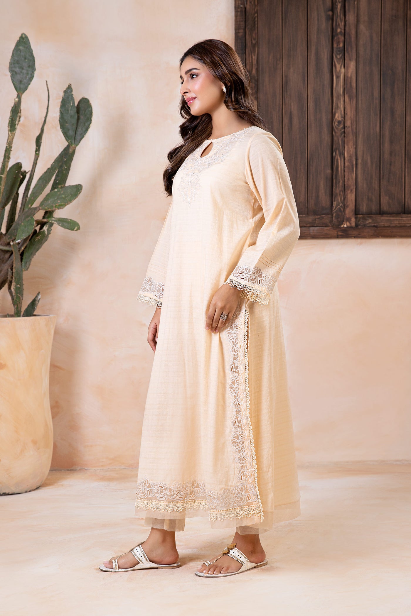 2 Piece Embroidered Dobby Lawn Suit | MB-EA24-42