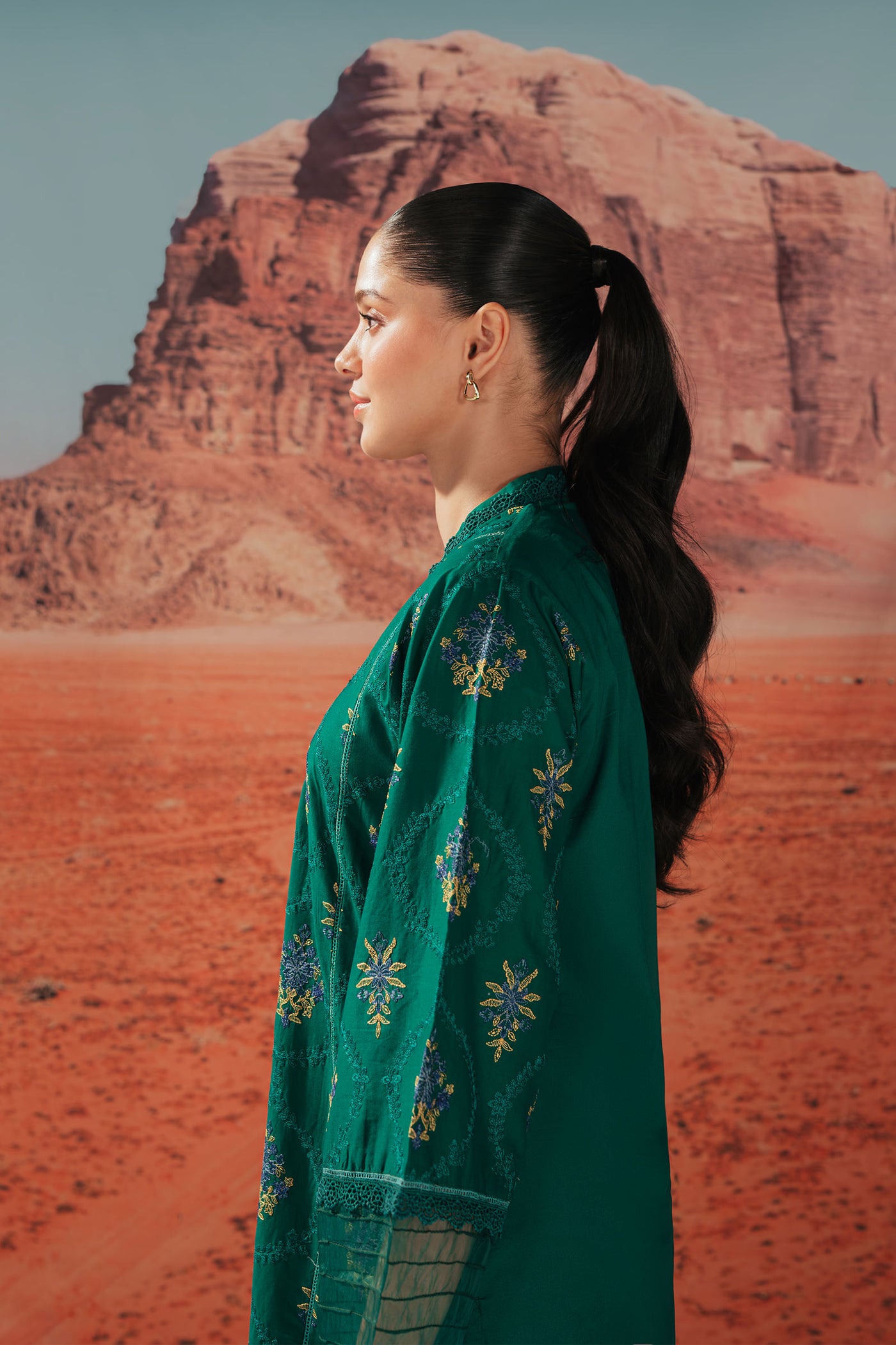 Embroidered Lawn Kurta | MB-EA24-43