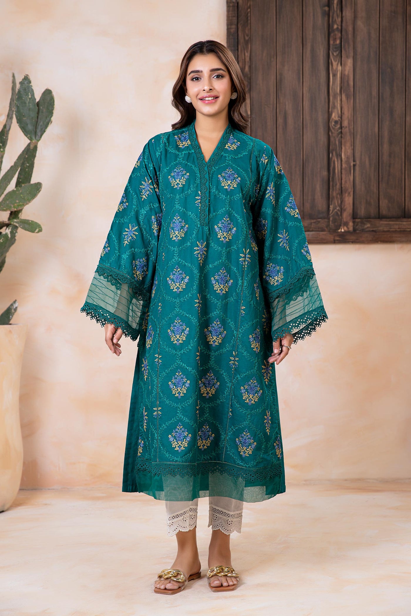 Embroidered Lawn Kurta | MB-EA24-43