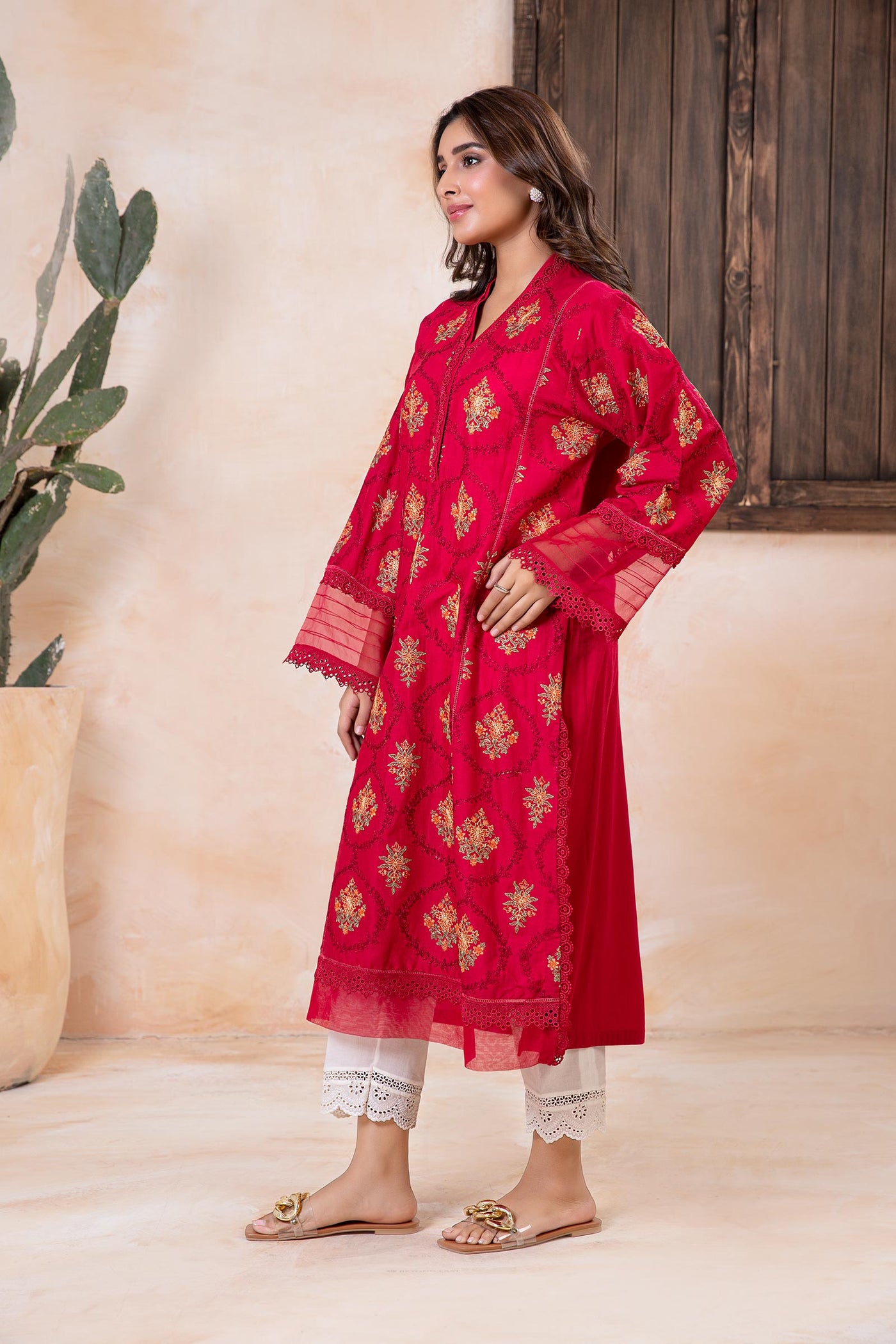 Embroidered Lawn Kurta | MB-EA24-43