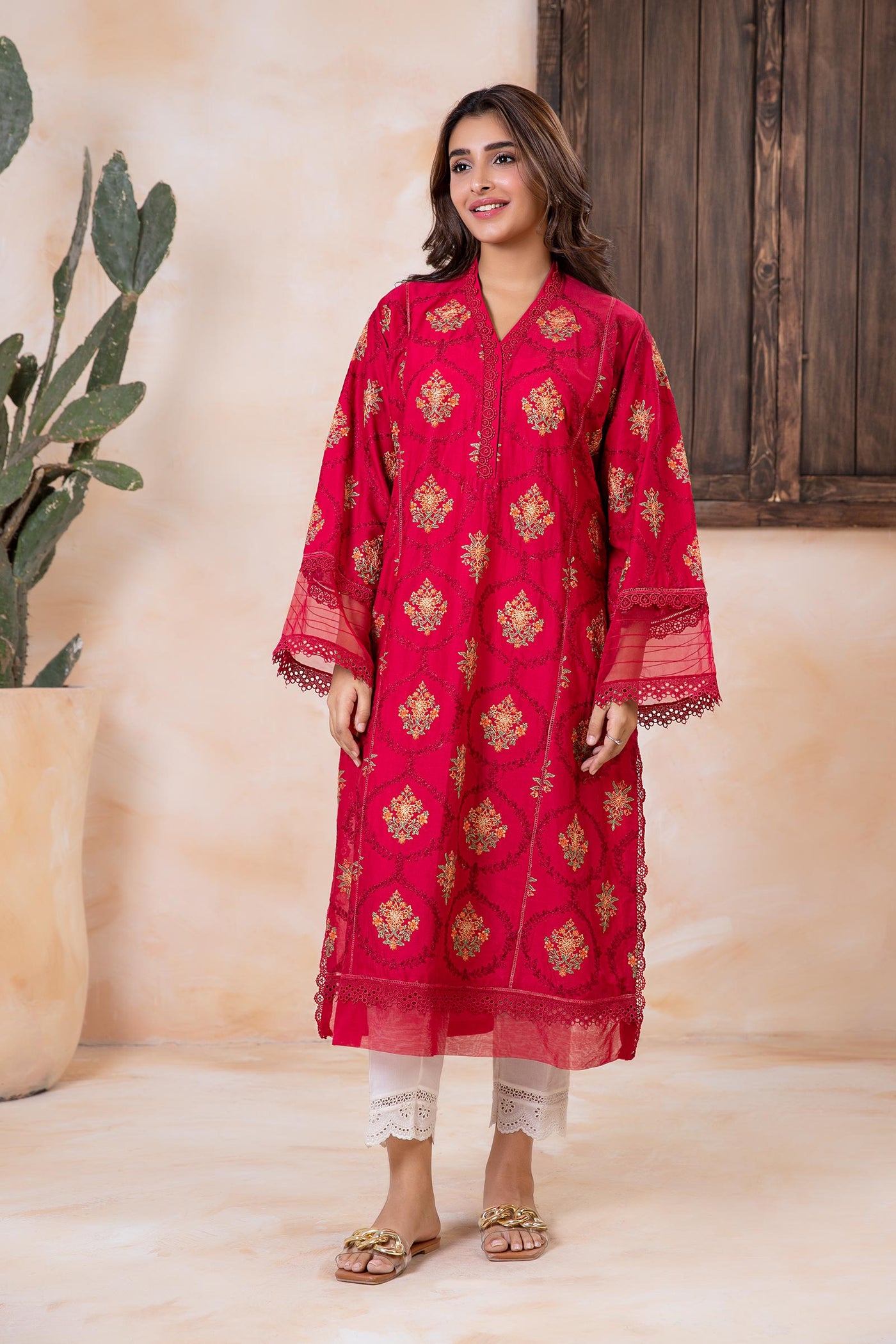 Embroidered Lawn Kurta | MB-EA24-43