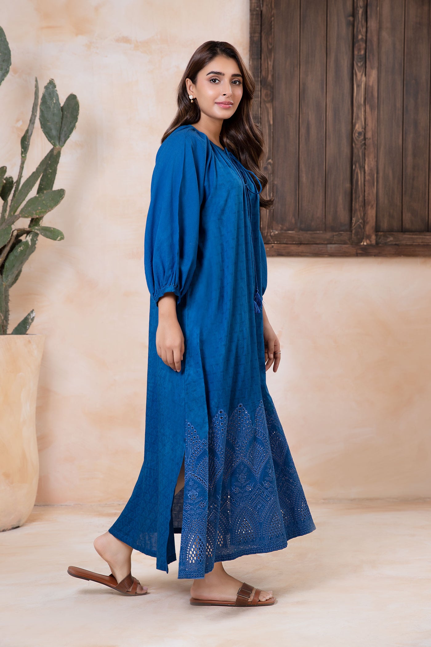 Embroidered Dobby Lawn Tunic | MB-EA24-47