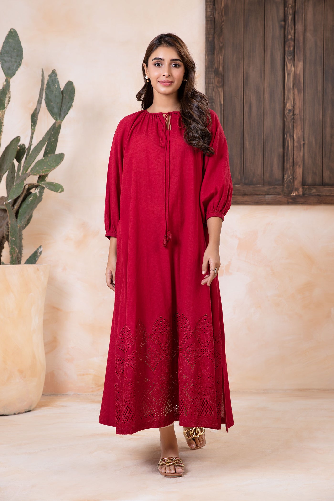 Embroidered Dobby Lawn Tunic | MB-EA24-47