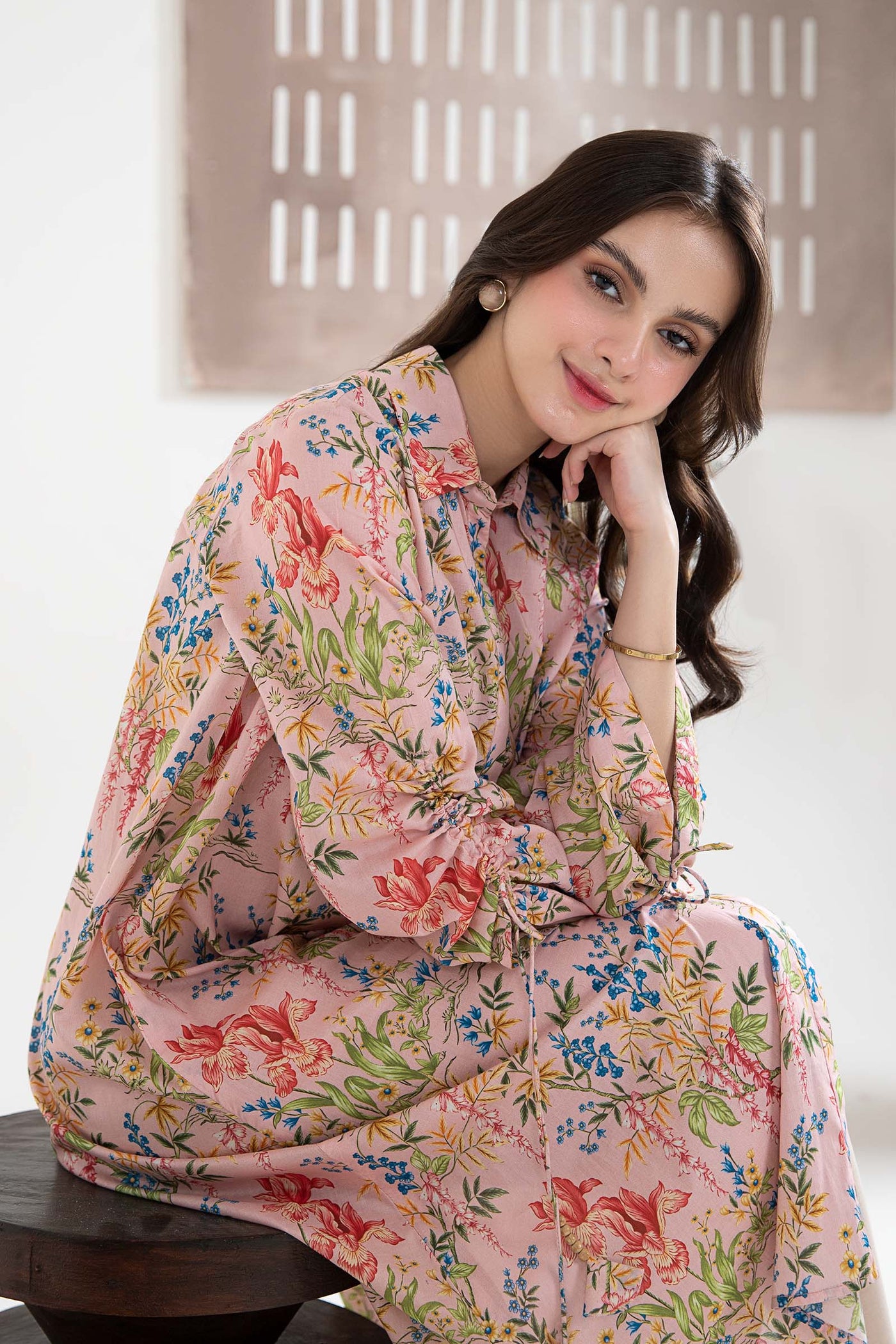 Printed Arabic Lawn Shirt | MB-EA24-65