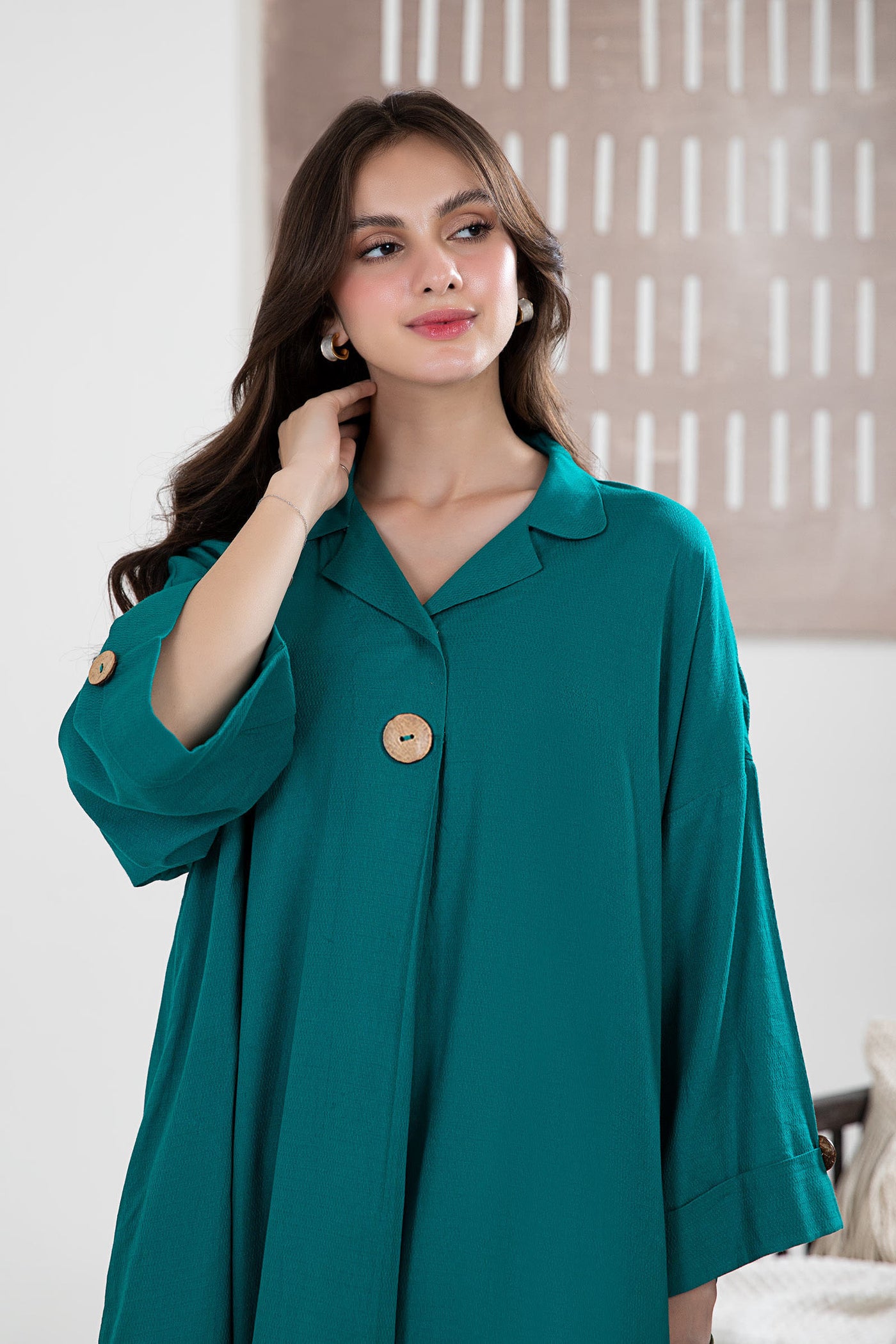 Solid Dobby Lawn Tunic | MB-EA24-79