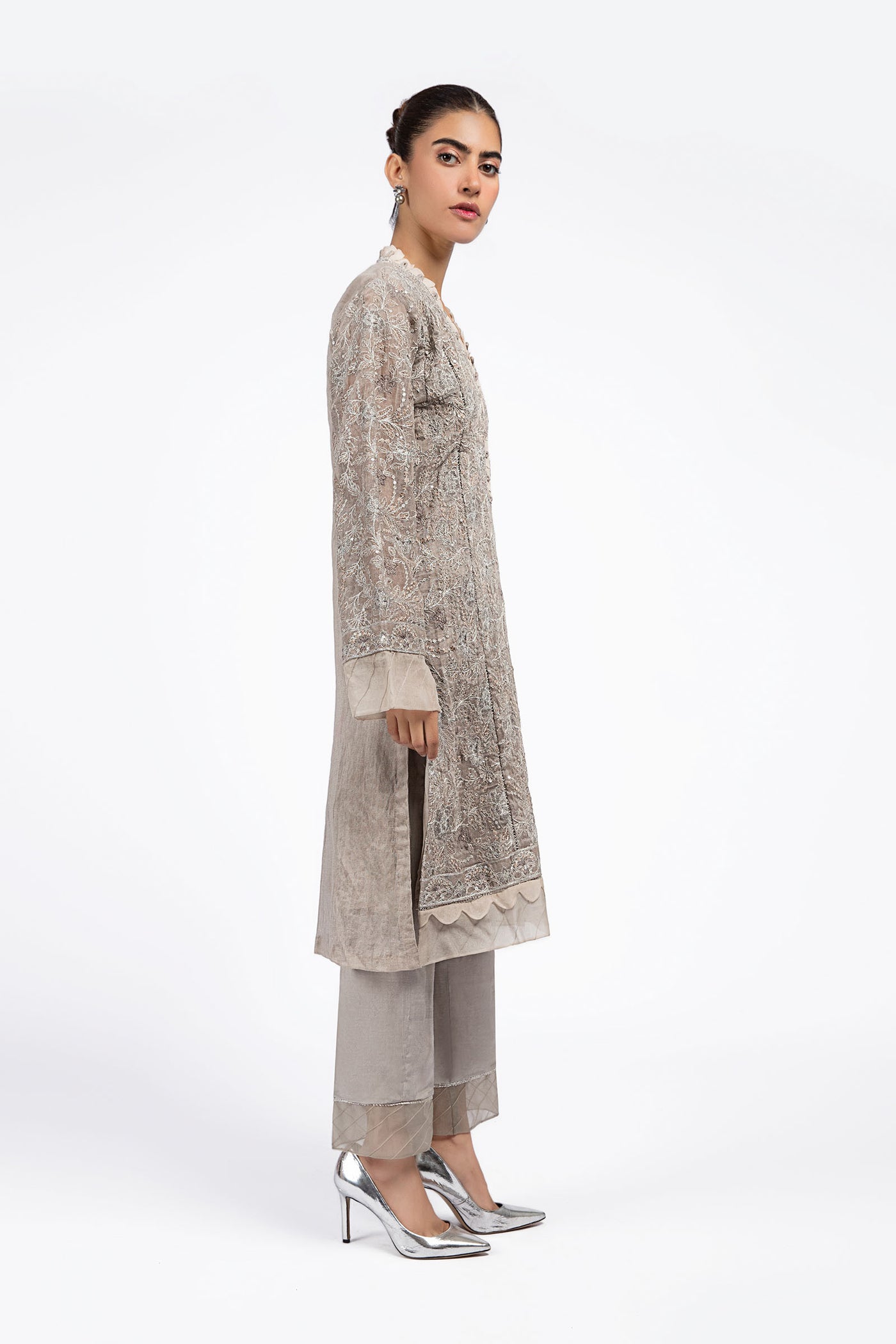 Embroidered Cotton Net Shirt | MB-F23-401