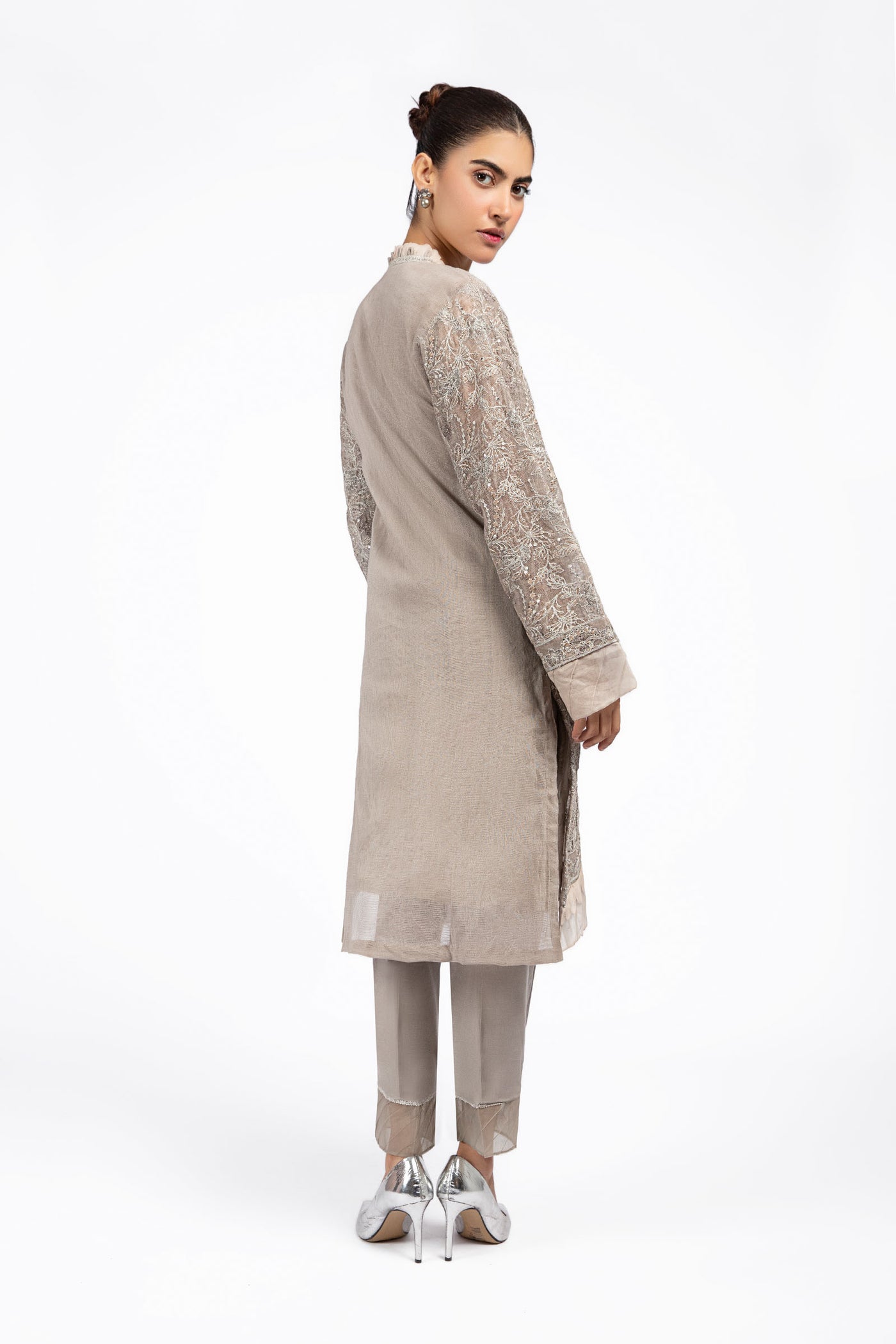 Embroidered Cotton Net Shirt | MB-F23-401