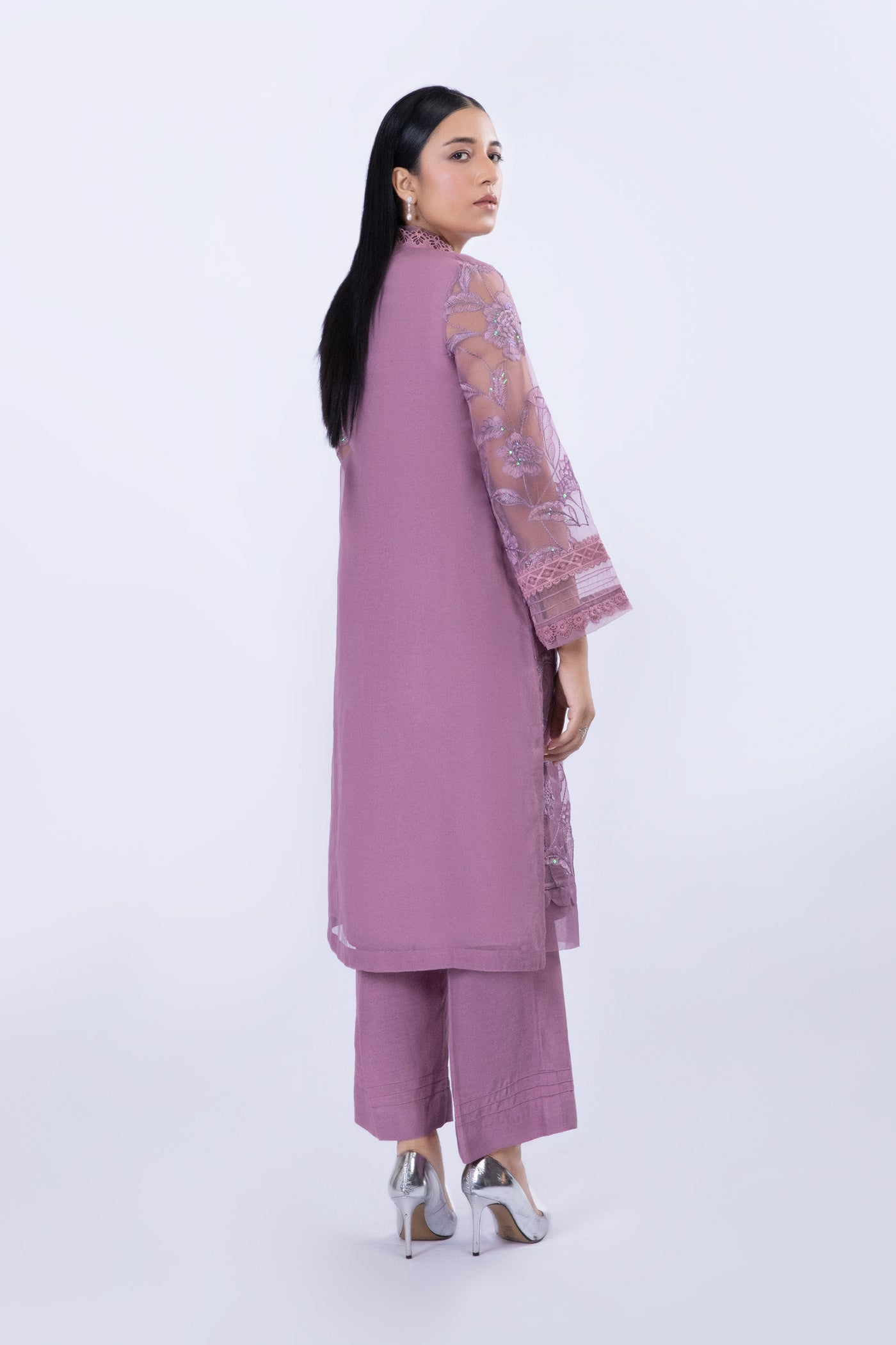 Embroidered Organza Shirt | MB-F23-413