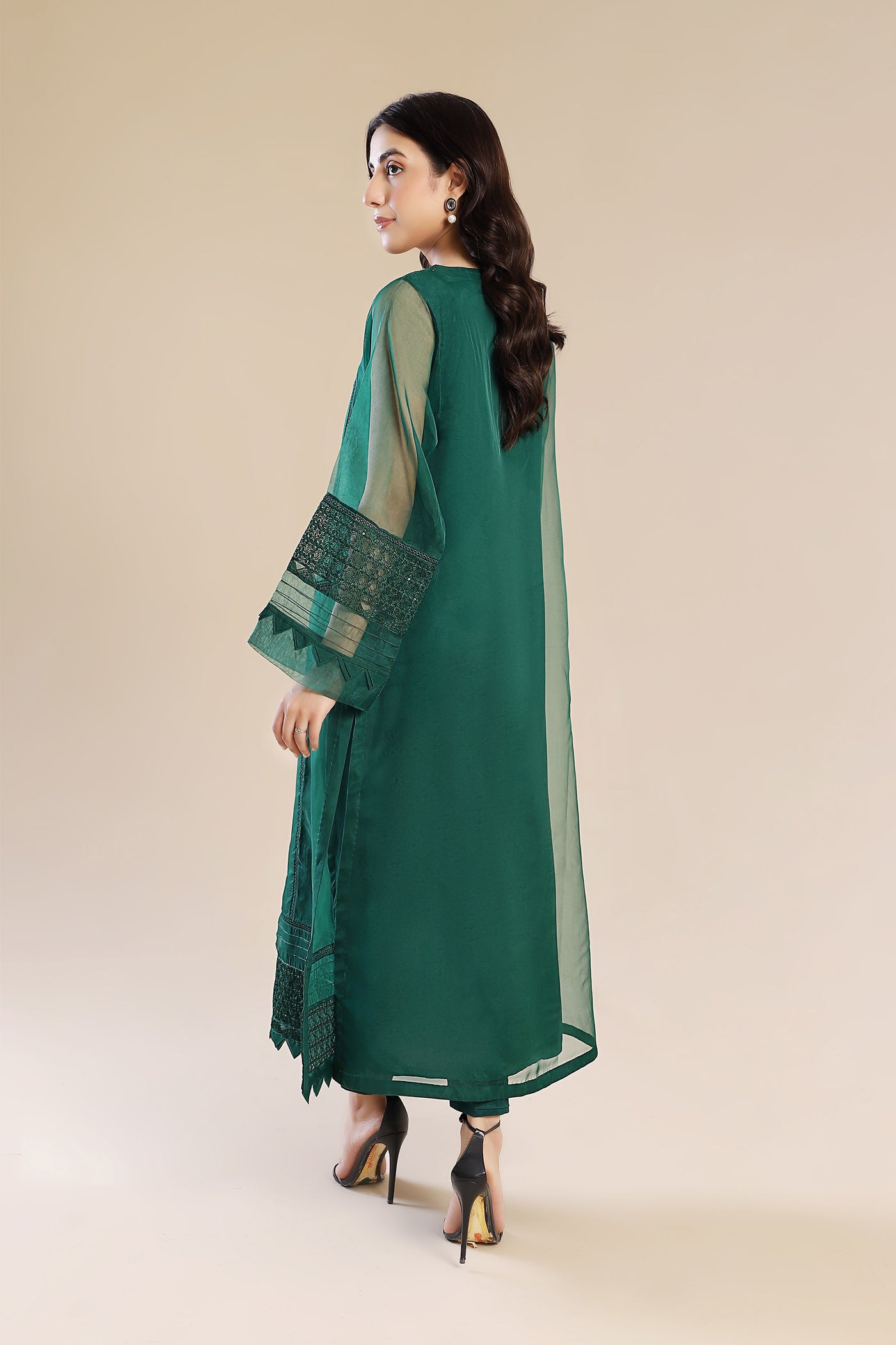 3 Piece Embroidered Organza Suit | MB-F24-604