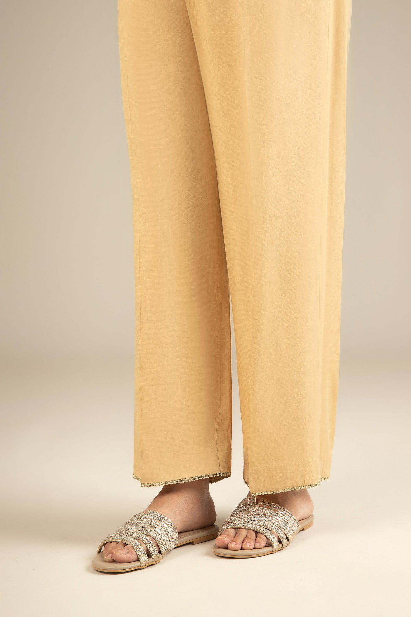 Dyed Raw Silk Trouser | MB-FS25-05