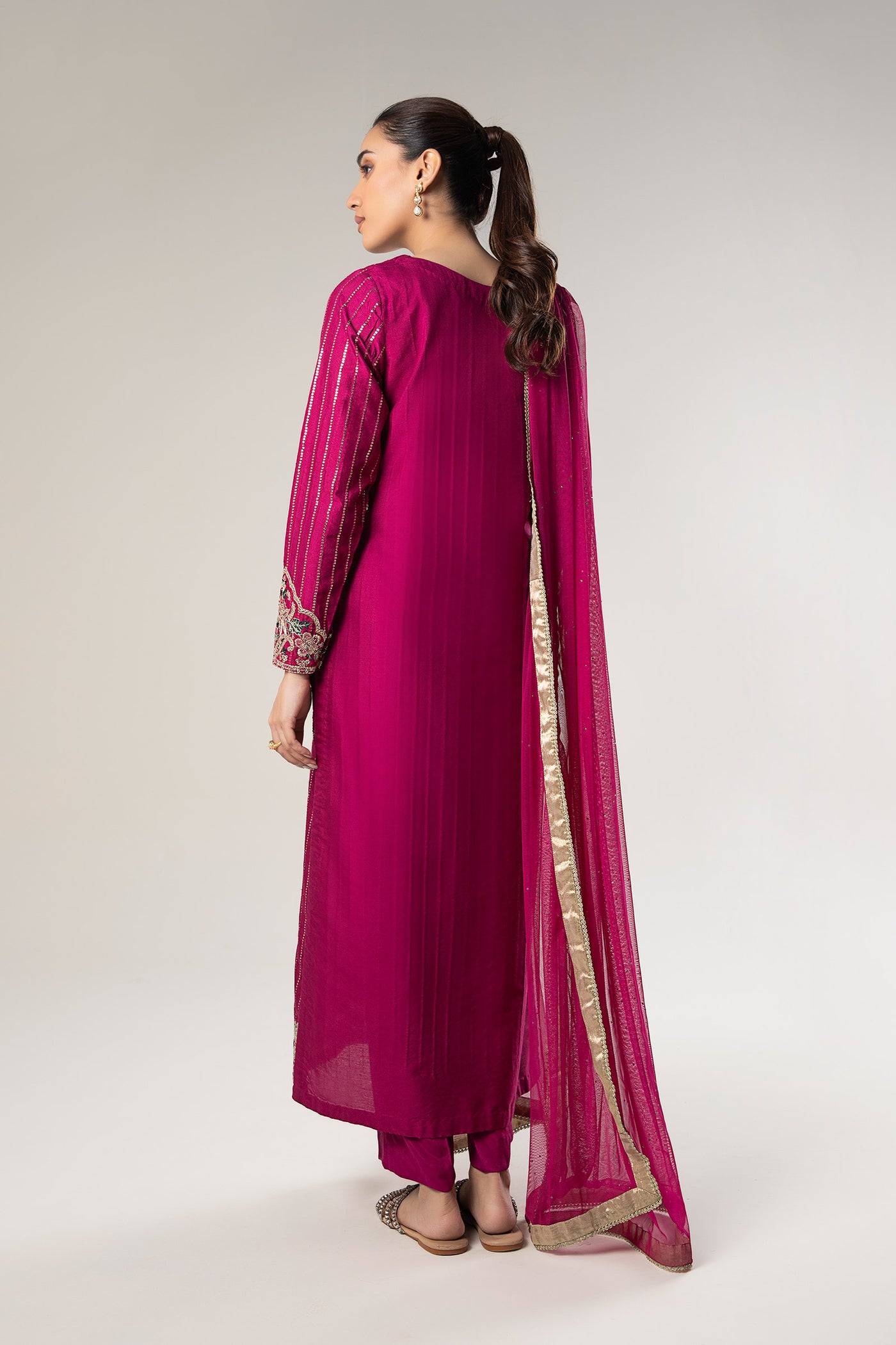 2 Pc Embroidered Khaddi Silk Suit | MB-WF24-44