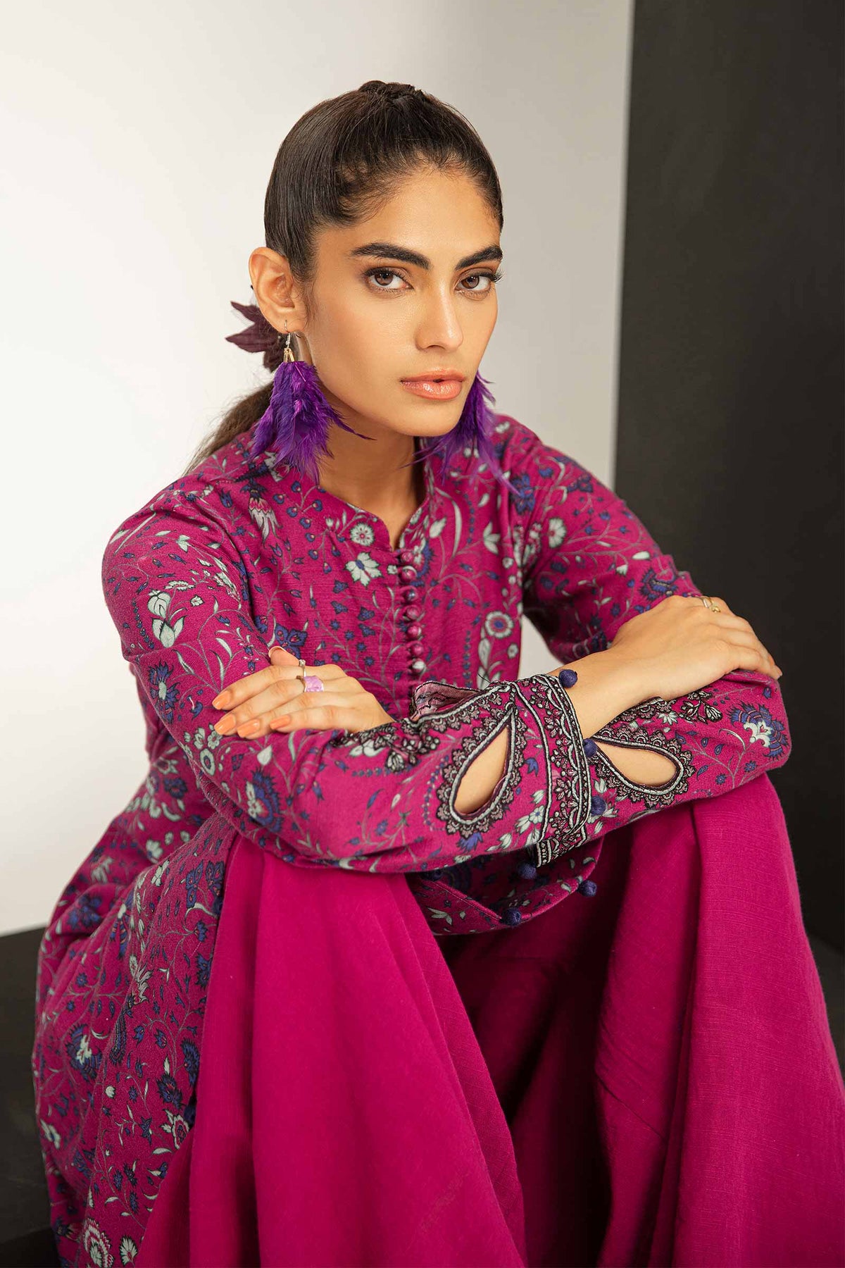 3 Piece - Khaddar Suit | MB-US23-209-A – Maria.B. Designs (PK)