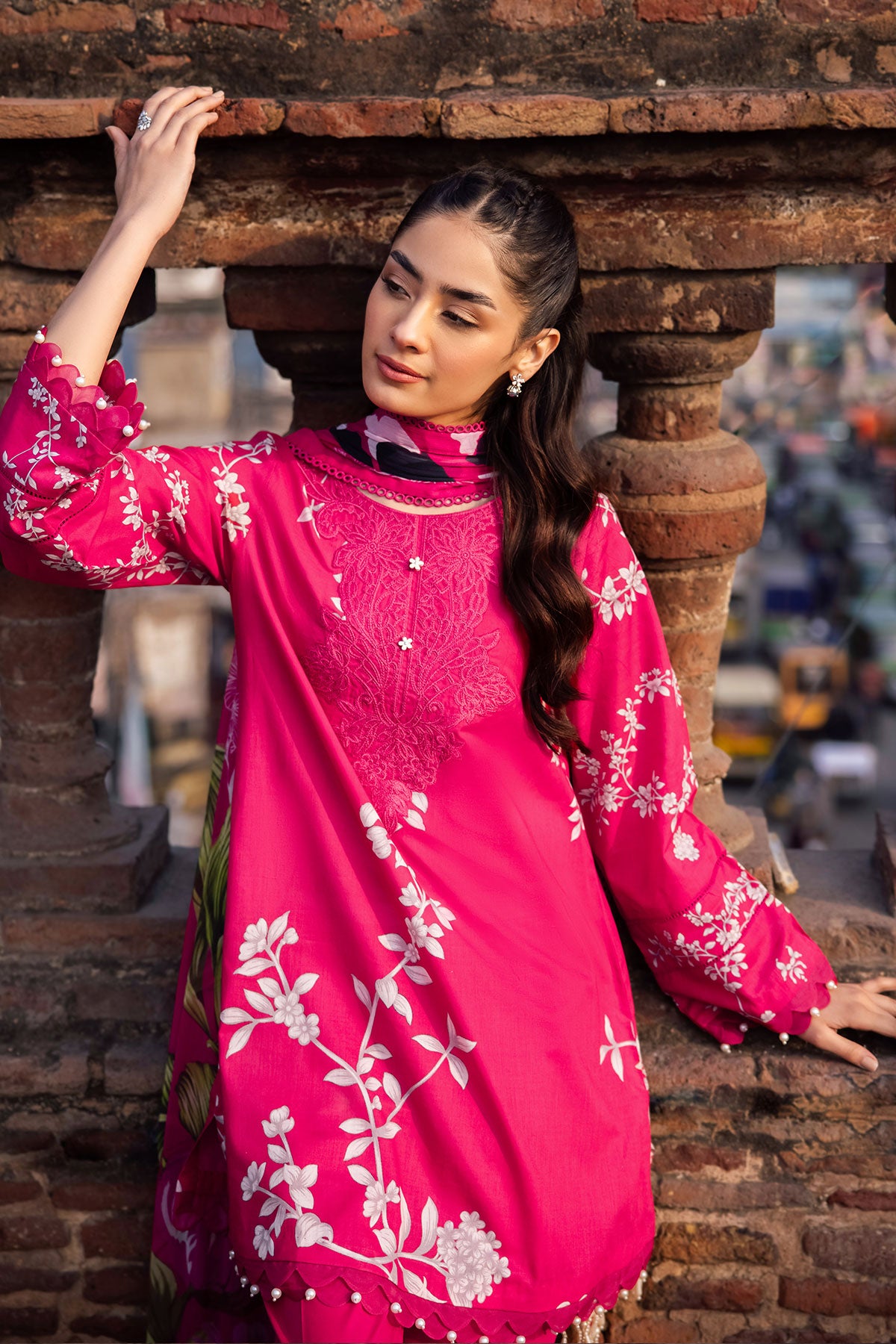 3 Piece Unstitched Embroidered Suit | 310-A