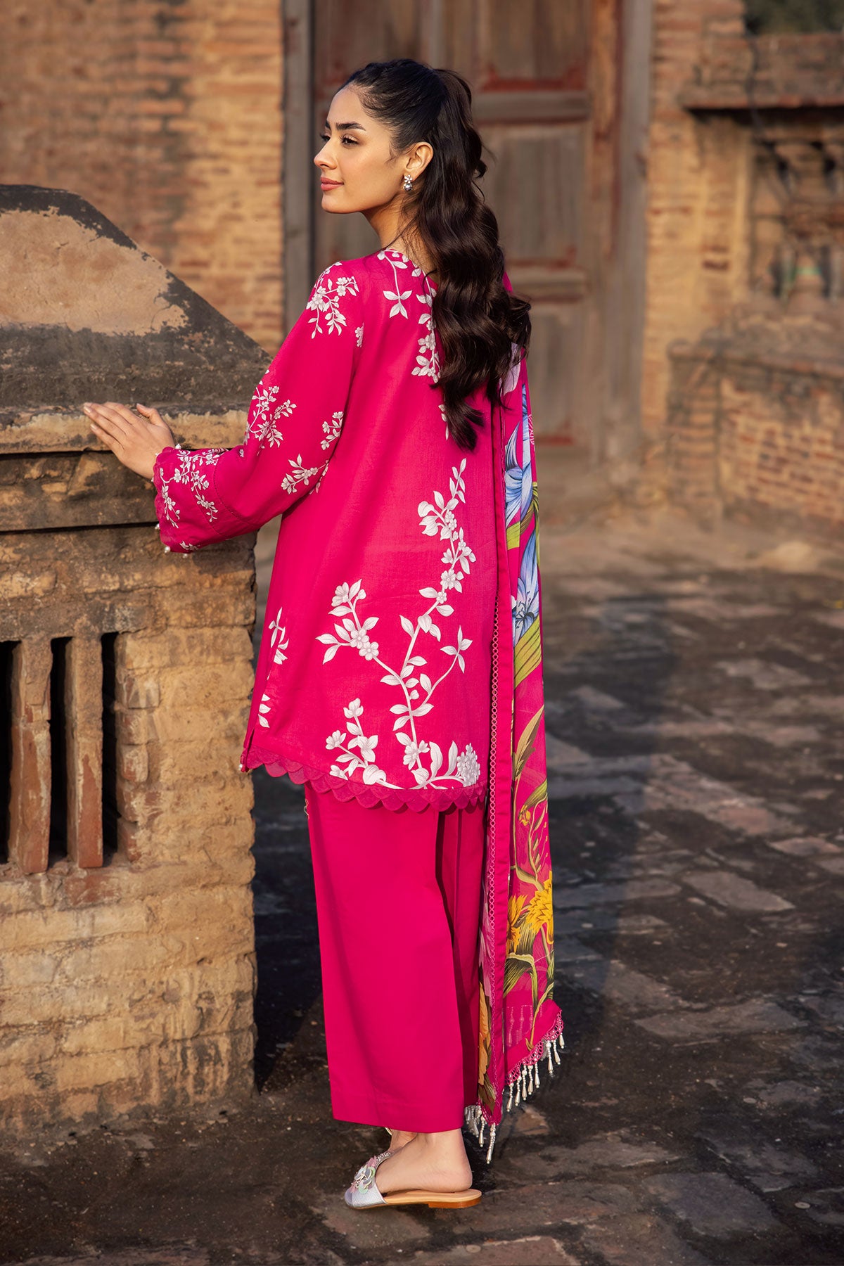 3 Piece Unstitched Embroidered Suit | 310-A