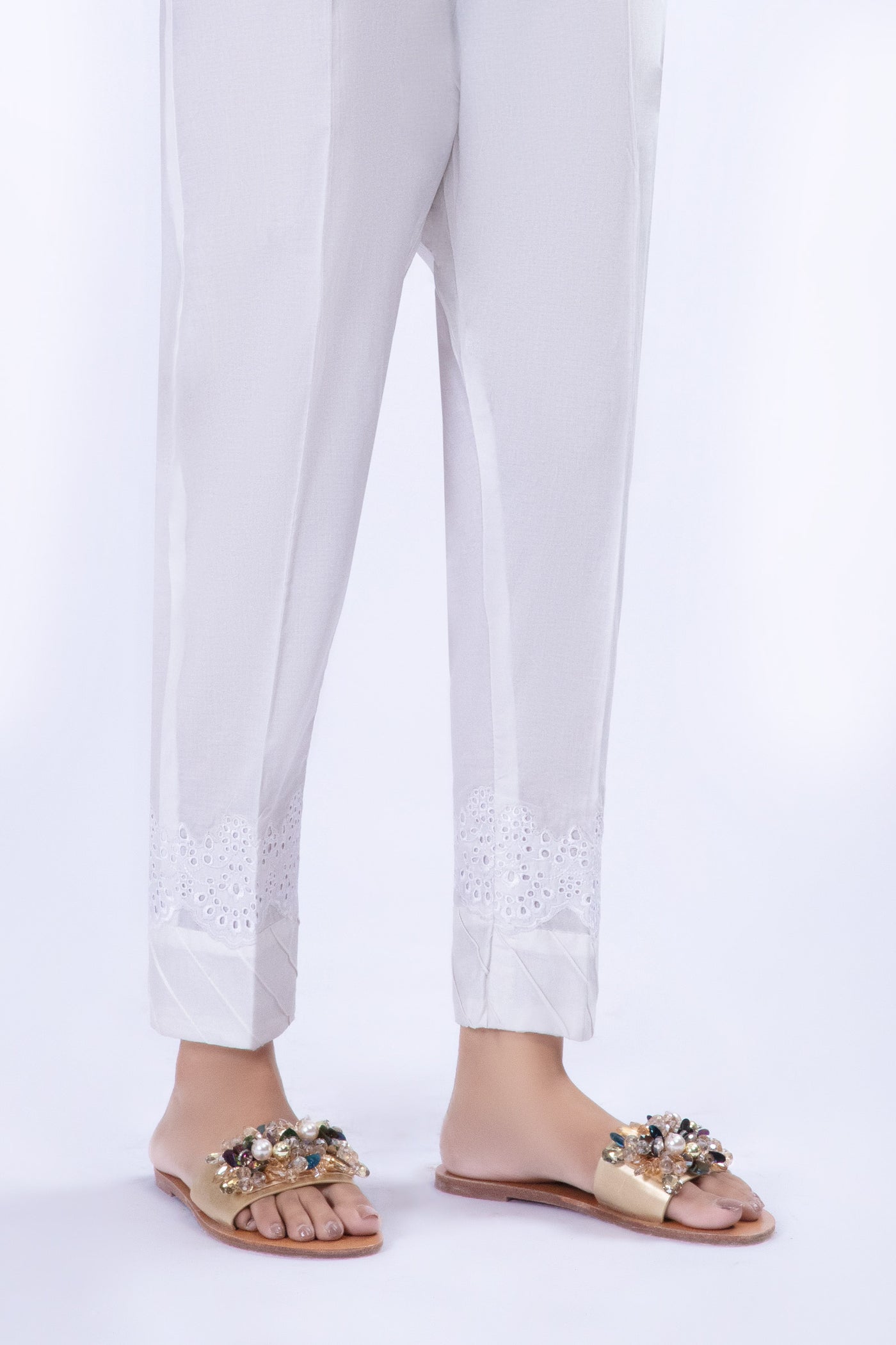 Embroidered Cambric Trouser | MB-W23-182