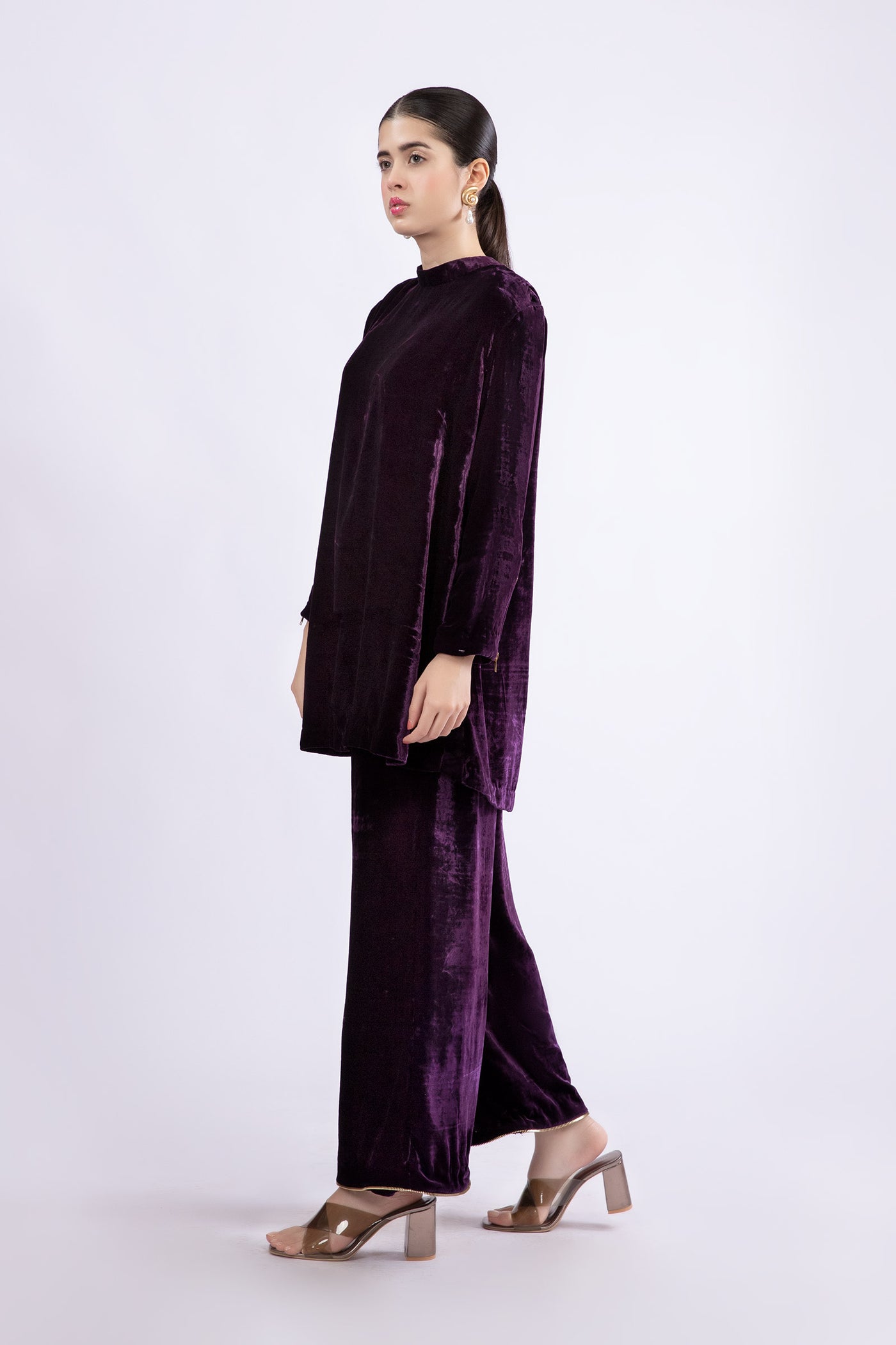 2 Pc Dyed Velvet Suit | MB-W23-81