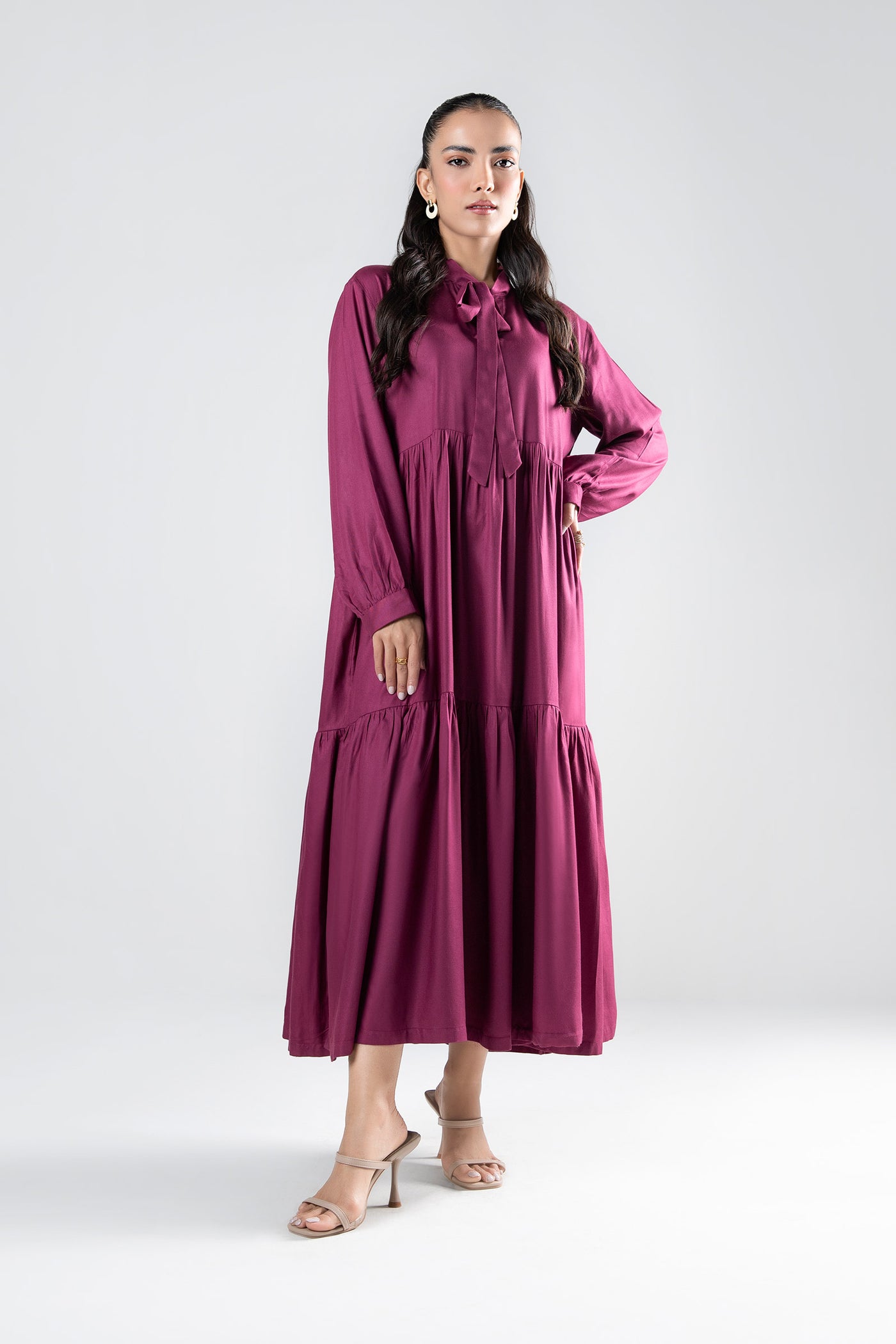 Embroidered Twill Dress | MB-WS24-149