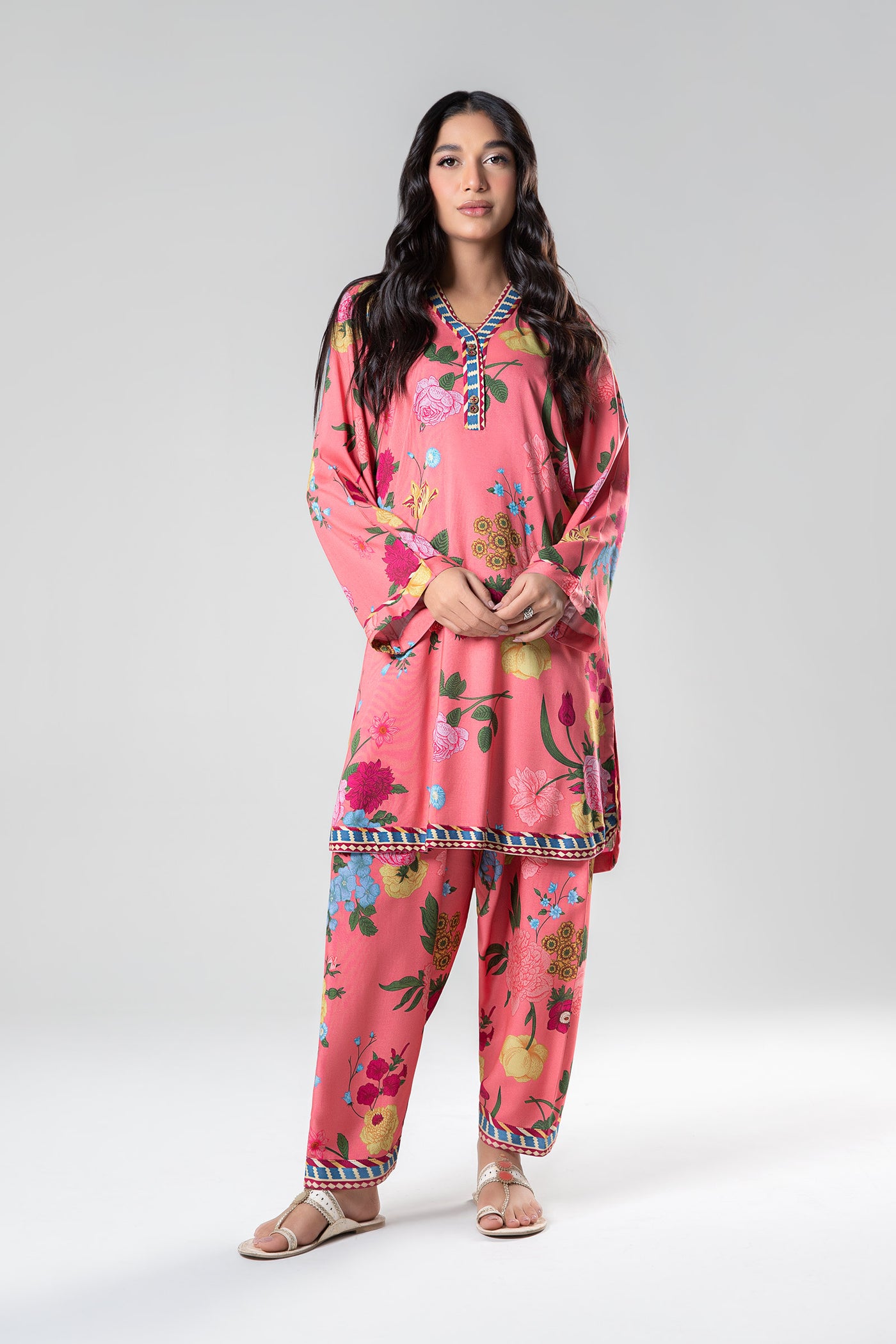 2 Pc Printed Herringbone Suit | MB-WS24-155