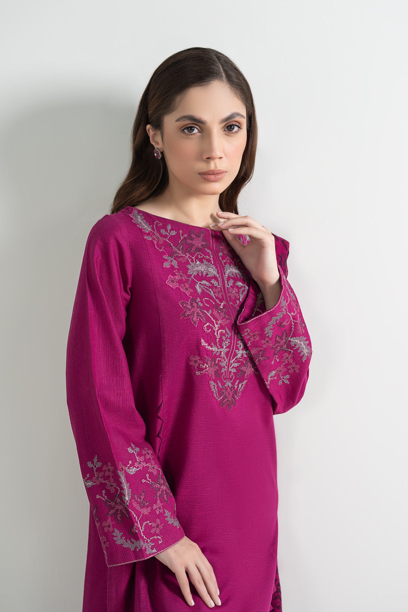 2 Pc Embroidered Khaddar Suit | MB-WS24-178