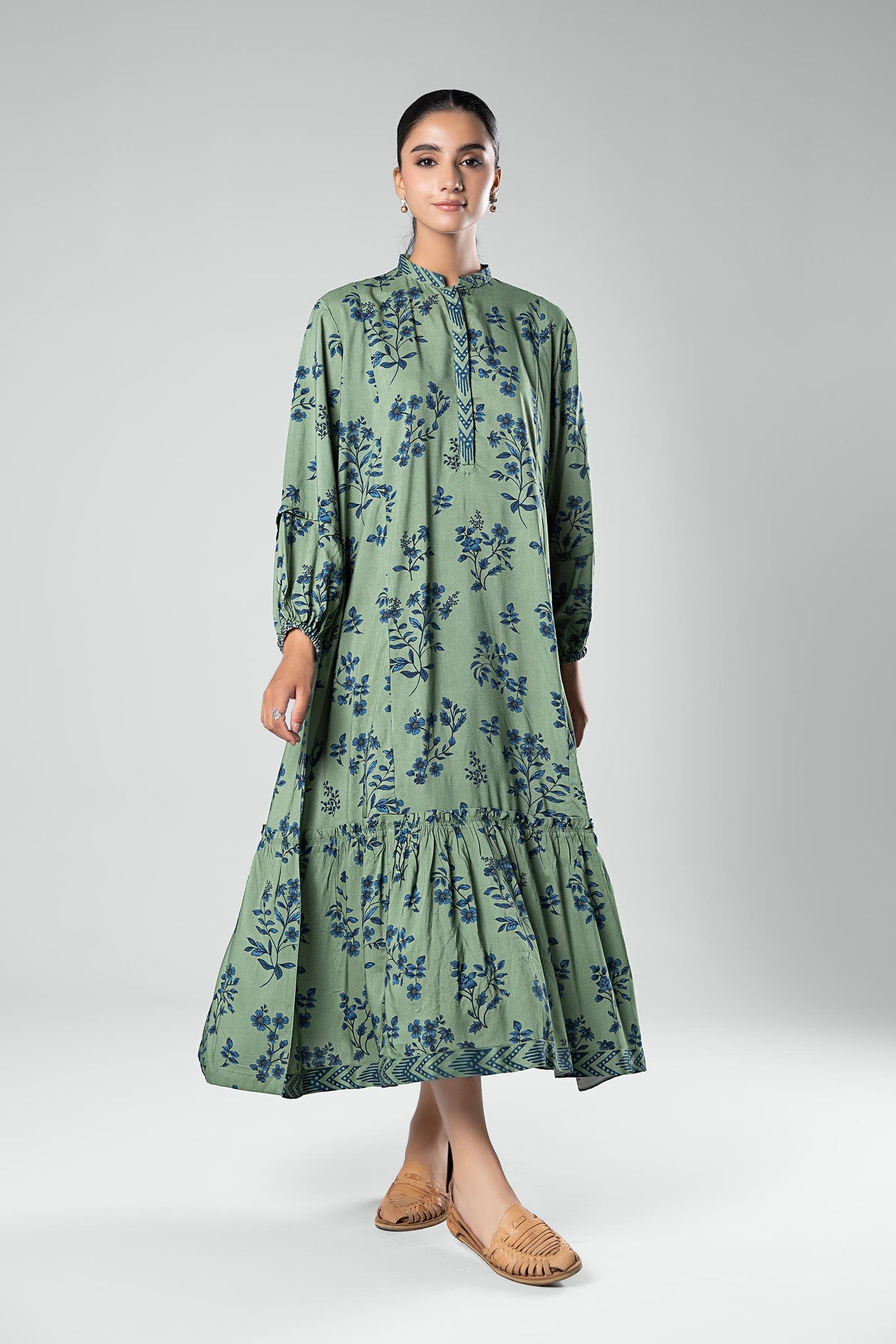 Printed Linen Dress | MB-WS24-191