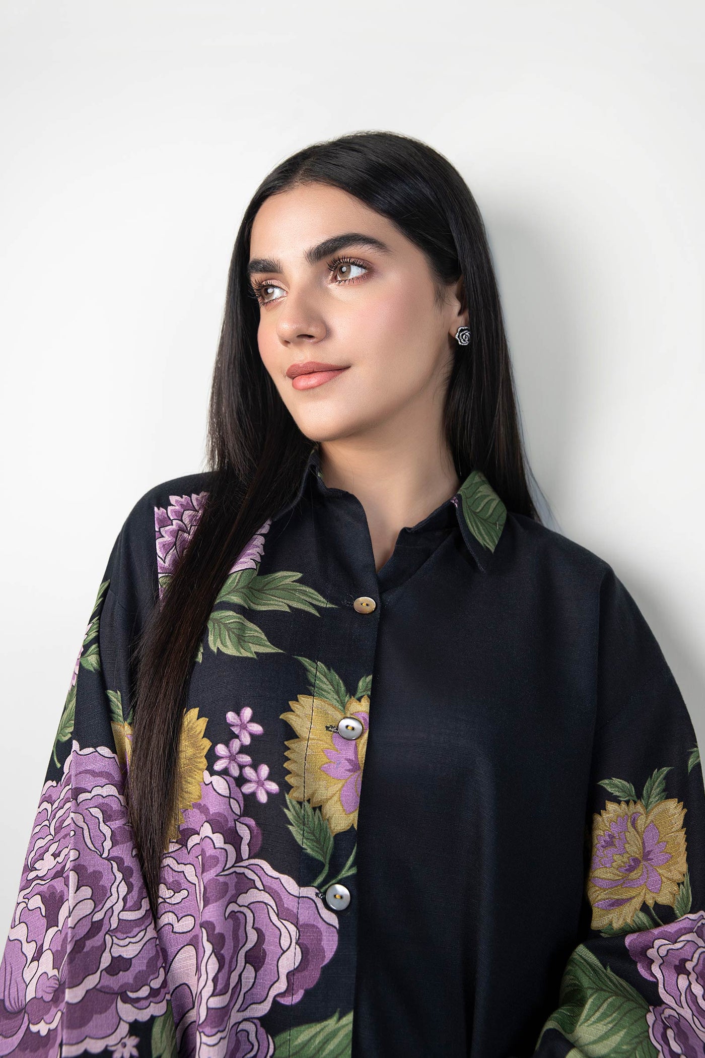 Printed Khaddar Shirt | MB-WS24-46