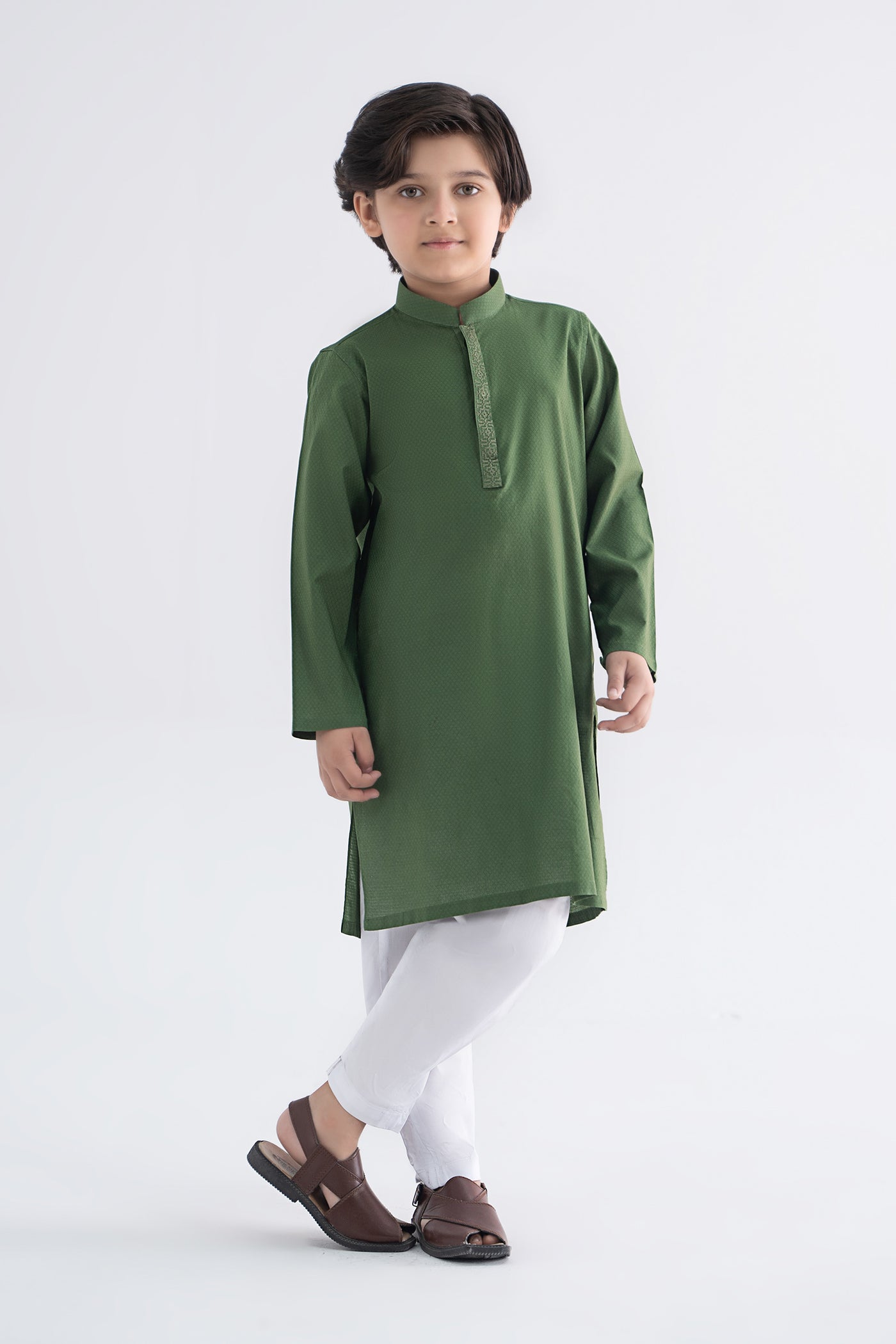 Embroidered Jacquard Kurta | MBK-KR25-04