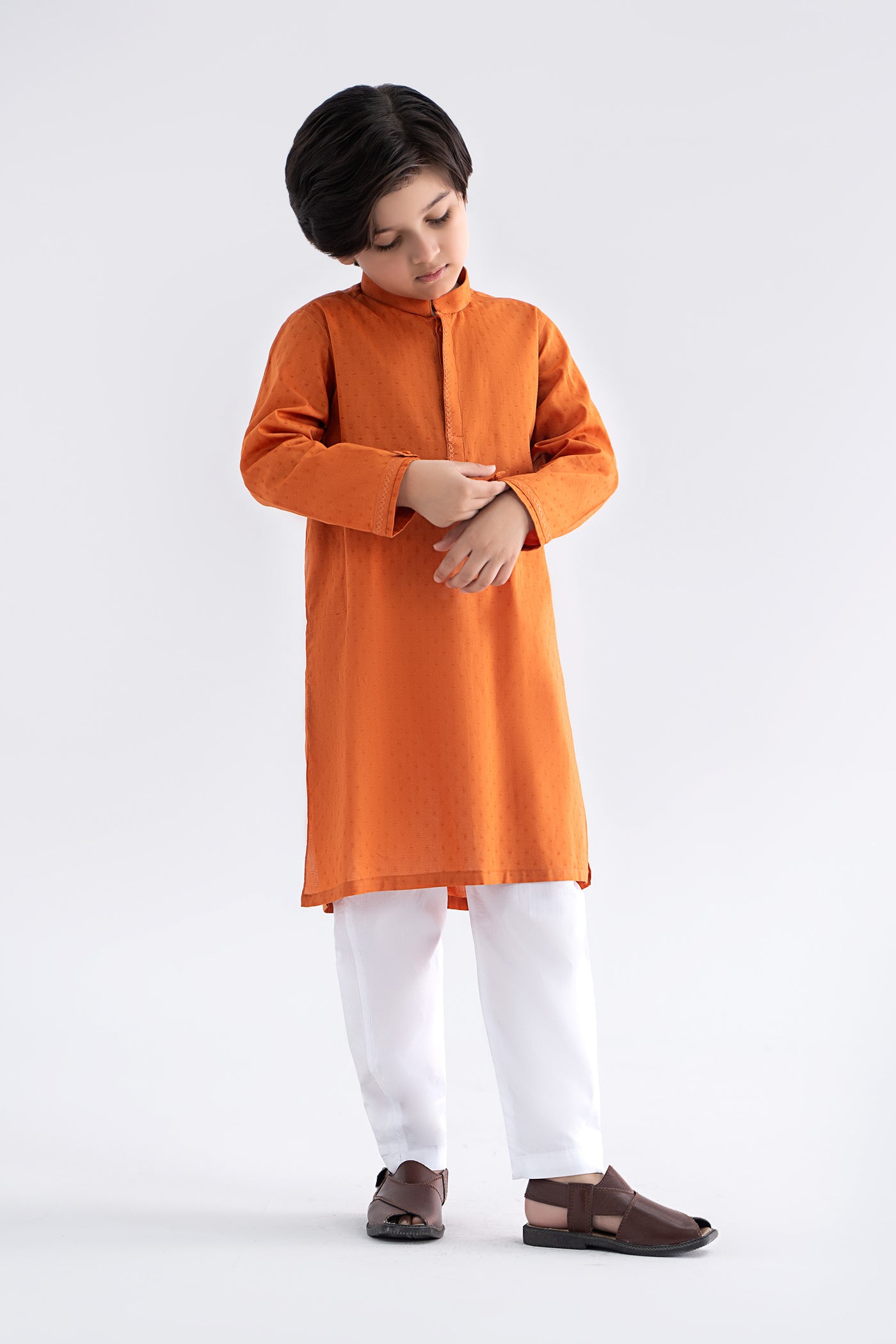 Embroidered Jacquard Kurta | MBK-KR25-05