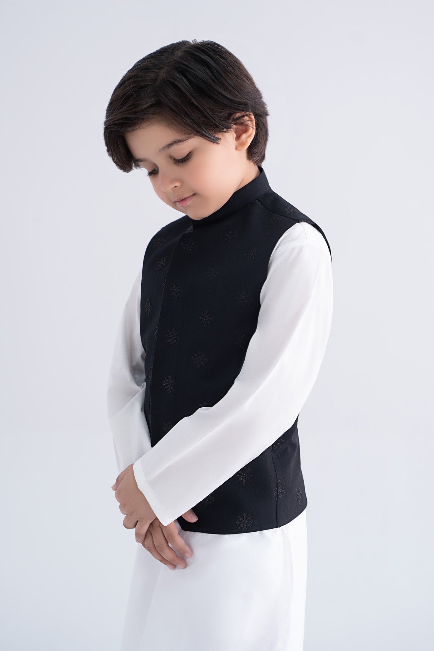 Blended Black Waistcoat | MBK-WC25-02