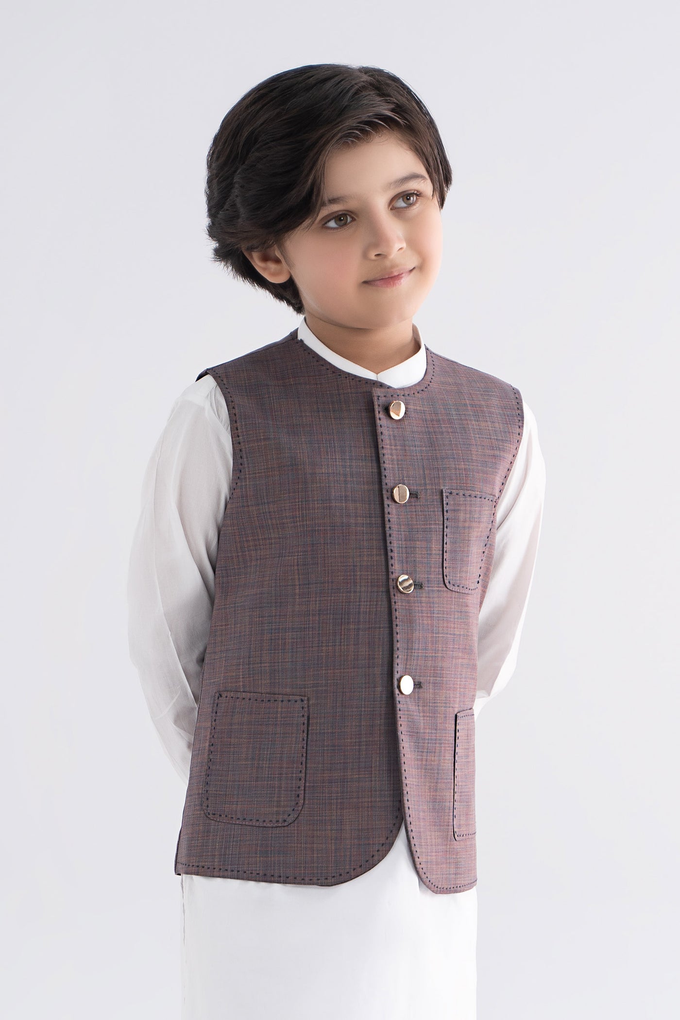 Blended Peach Waistcoat | MBK-WC25-04