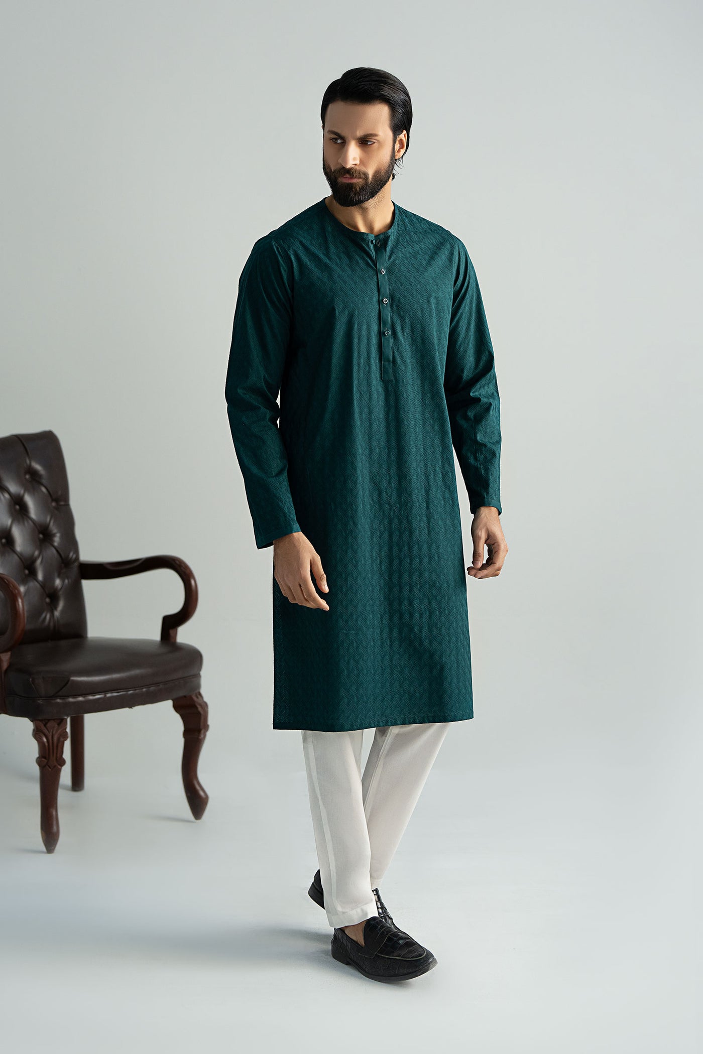 Embroidered Cotton Kurta | MBM-KR25-05