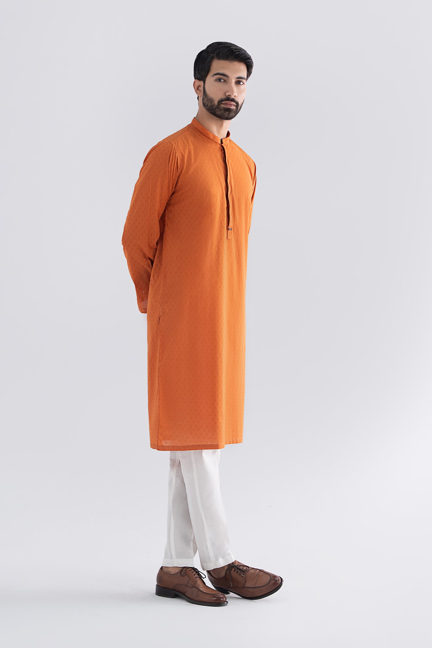 Embroidered Jacquard Kurta | MBM-KR25-09