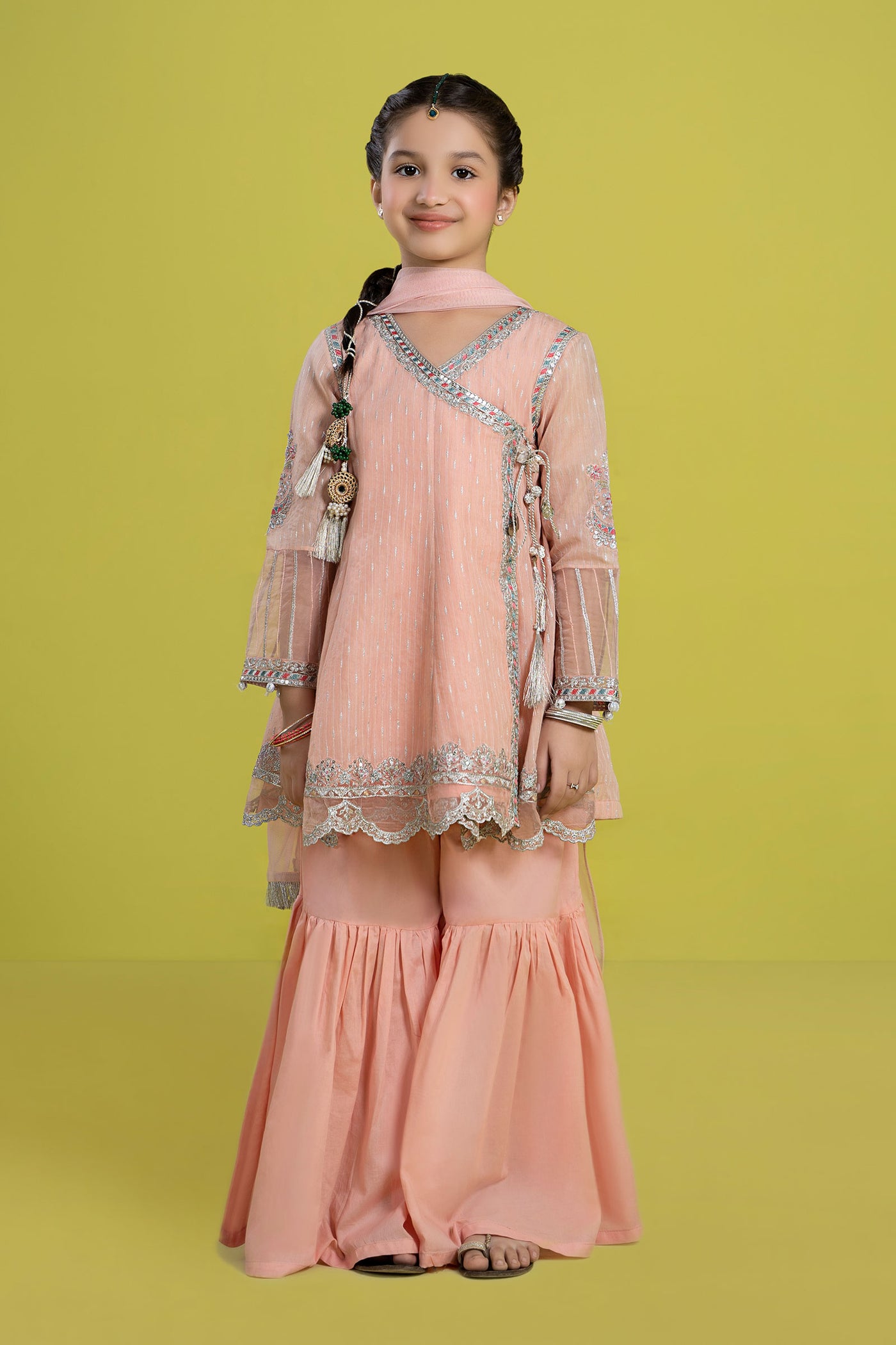 3 Piece Embroidered Cotton Jacquard Zari Suit | MKD-EF24-19