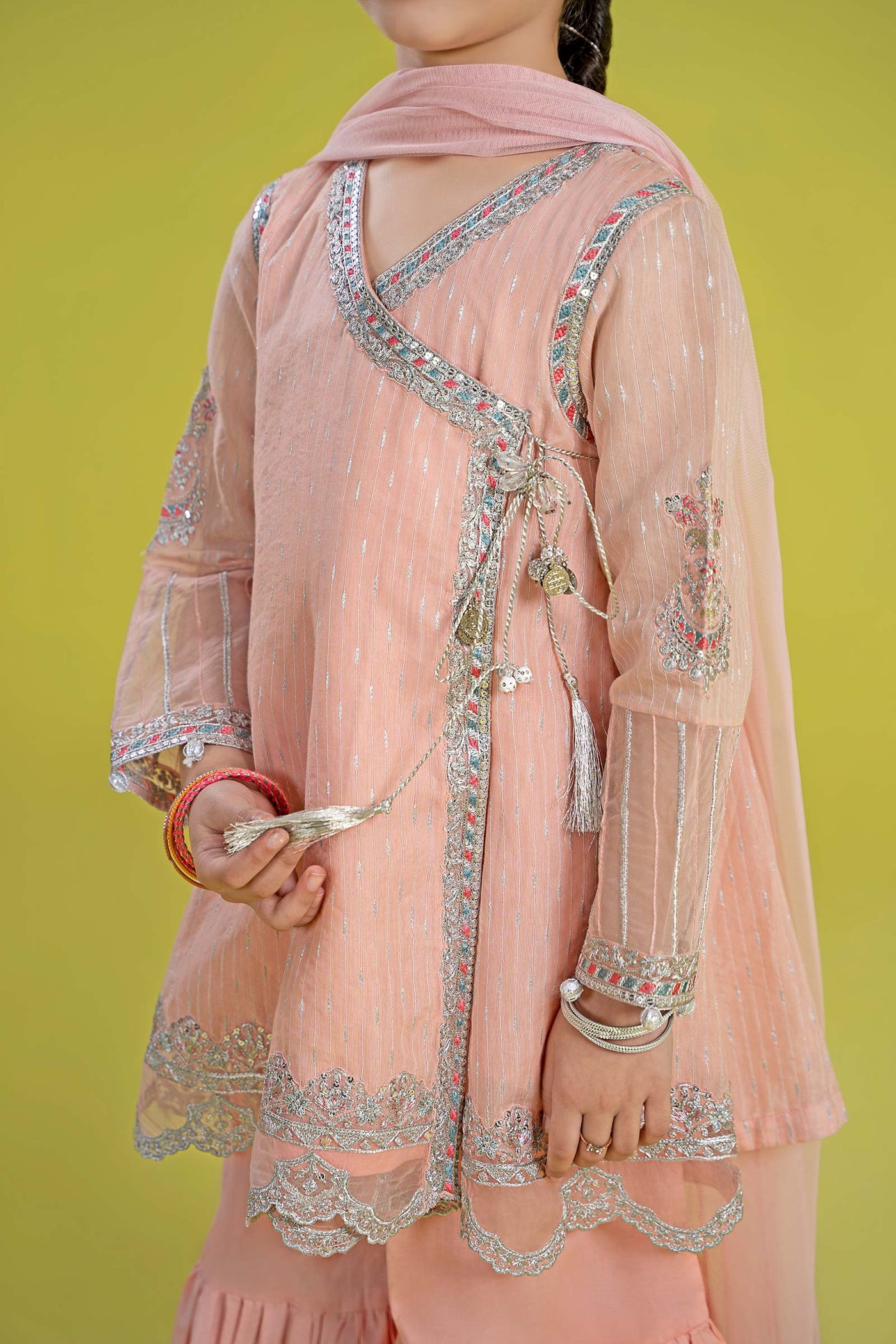 3 Piece Embroidered Cotton Jacquard Zari Suit | MKD-EF24-19