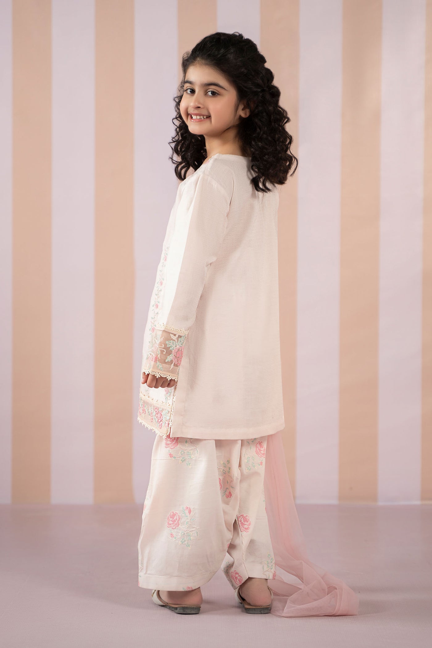 3 Piece Embroidered Dobby Lawn Suit | MKD-EF25-52