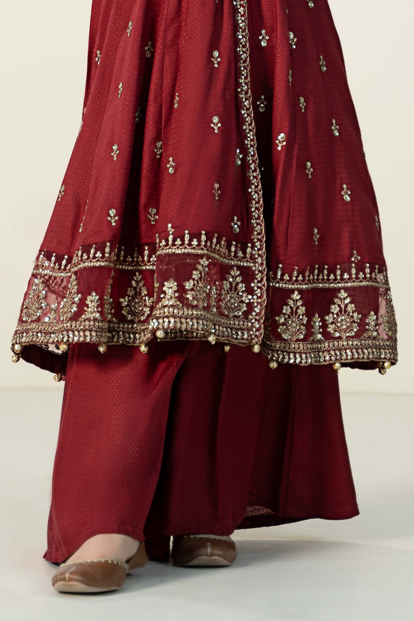 3 Piece Embroidered Linen Suit | MKD-W24-02