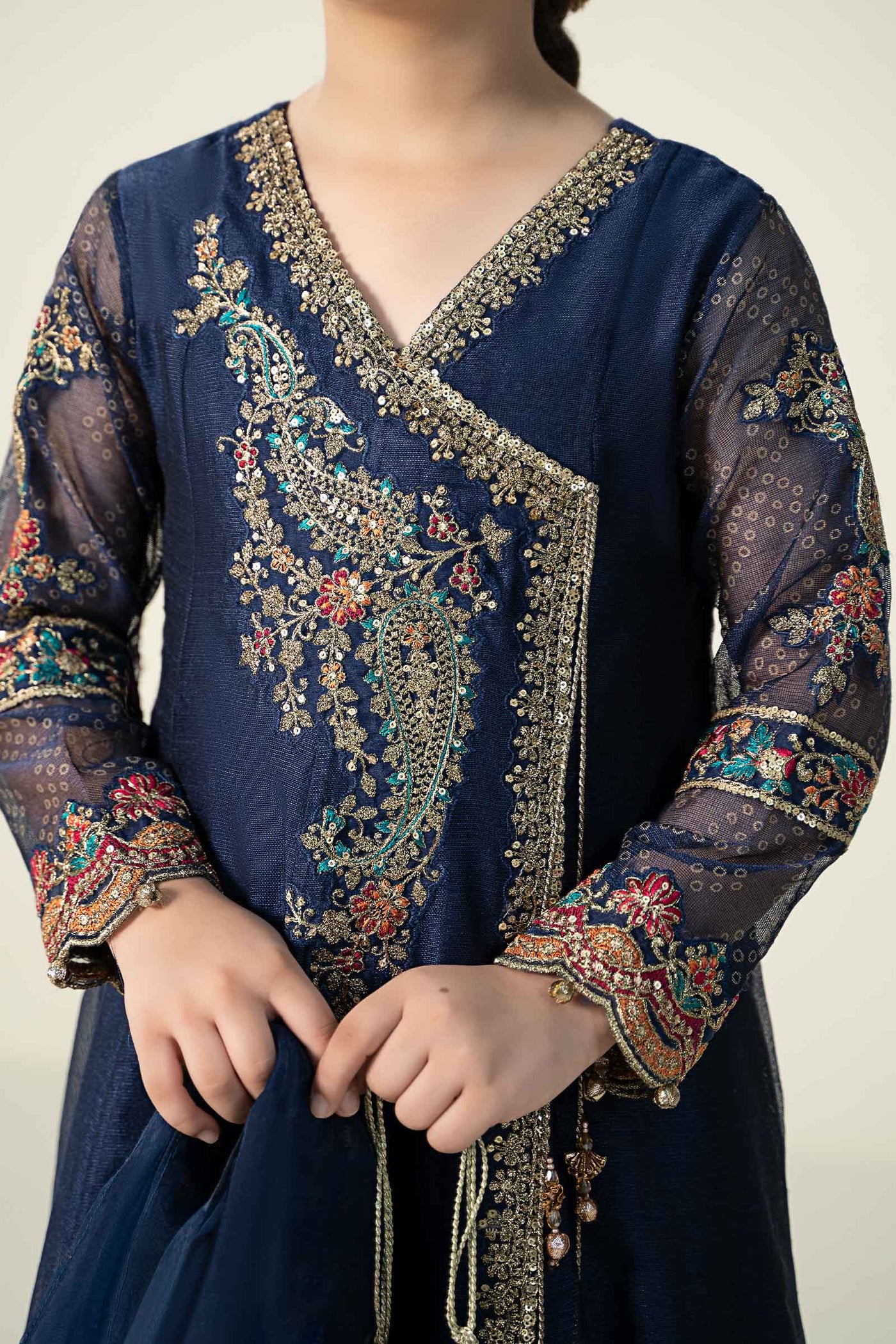 3 Piece Embroidered Paper Cotton Suit | MKD-W24-22