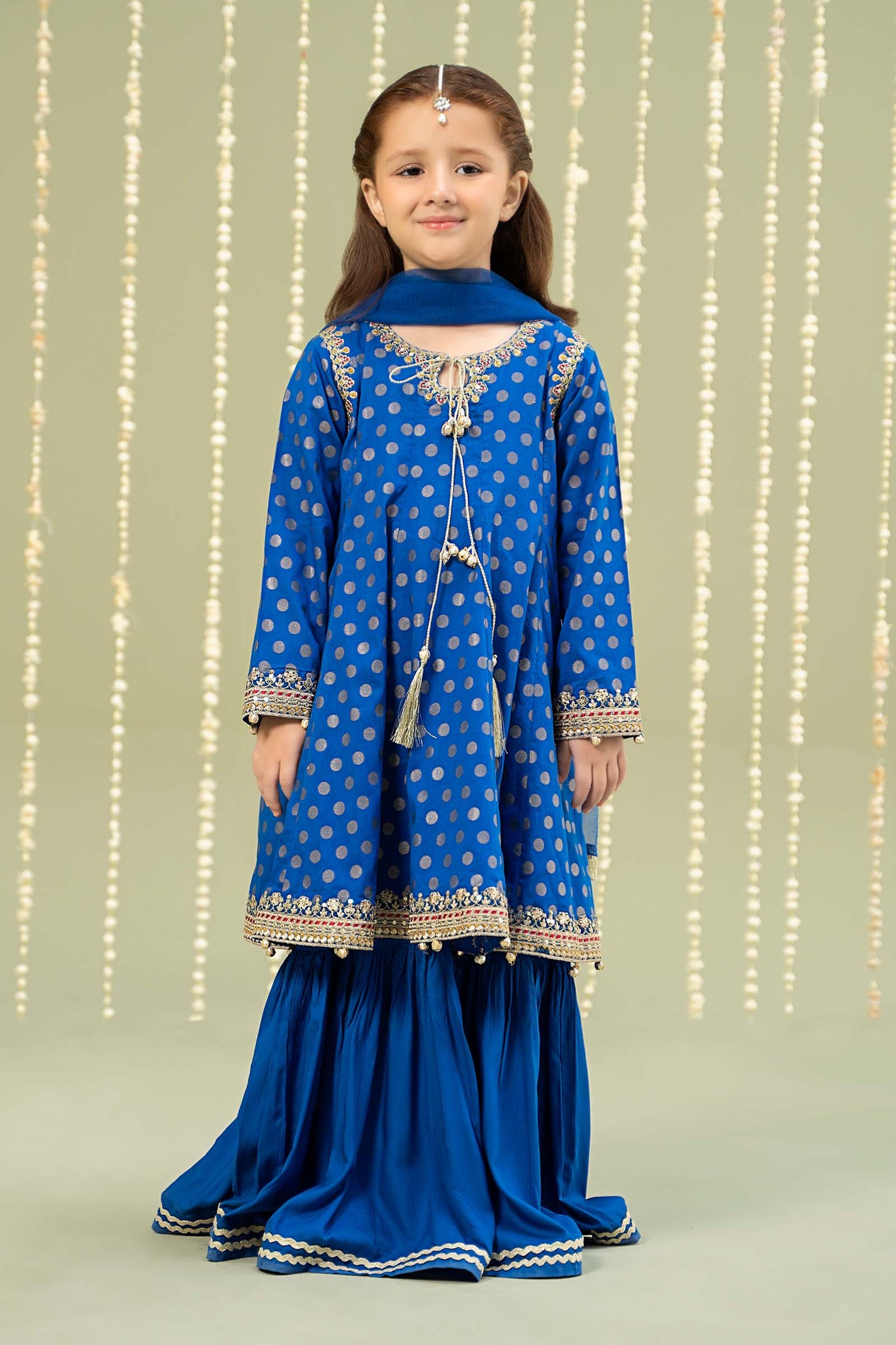 3 Piece Embroidered Jacquard Broshia Suit | MKD-W24-23