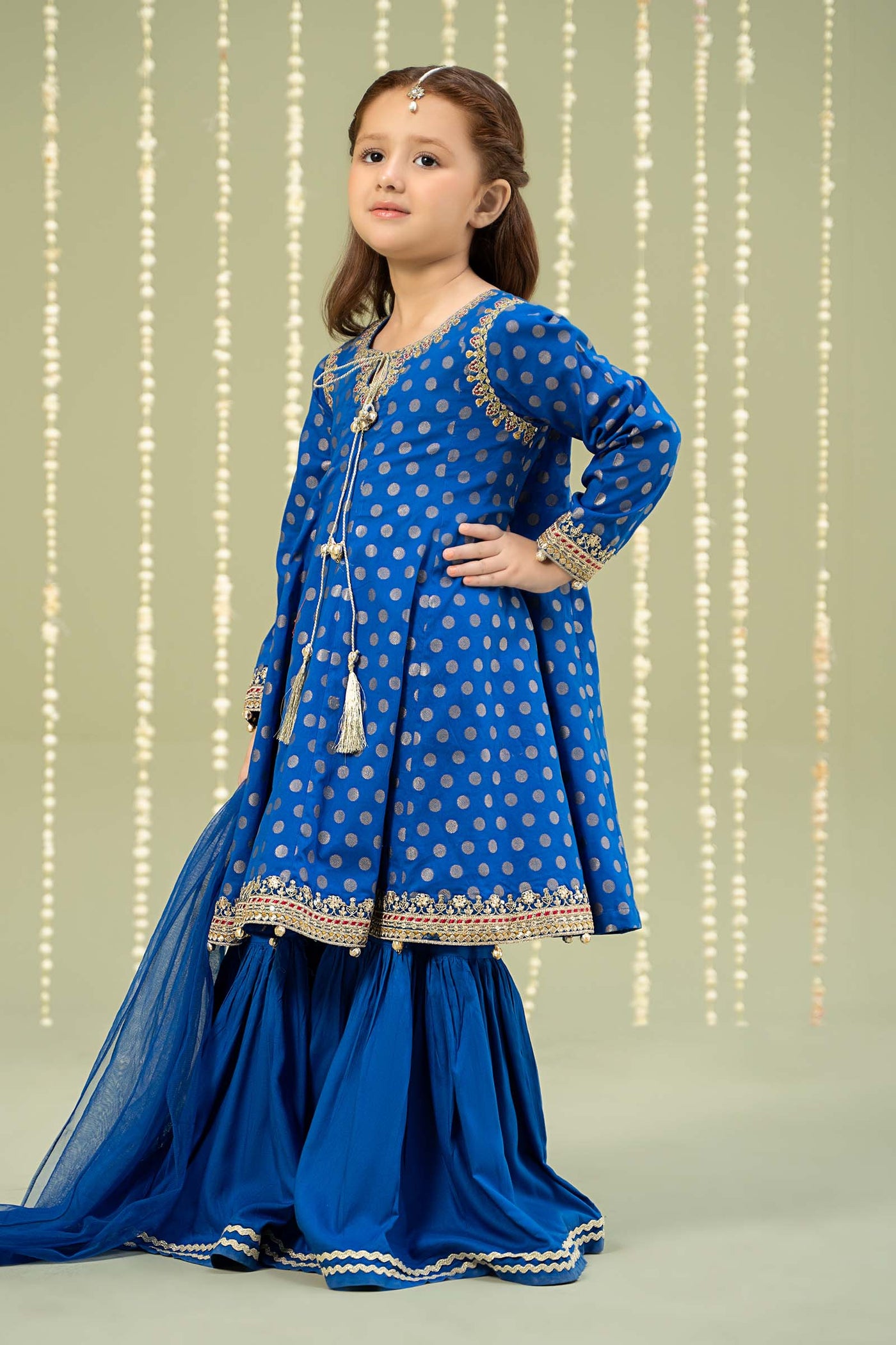 3 Piece Embroidered Jacquard Broshia Suit | MKD-W24-23