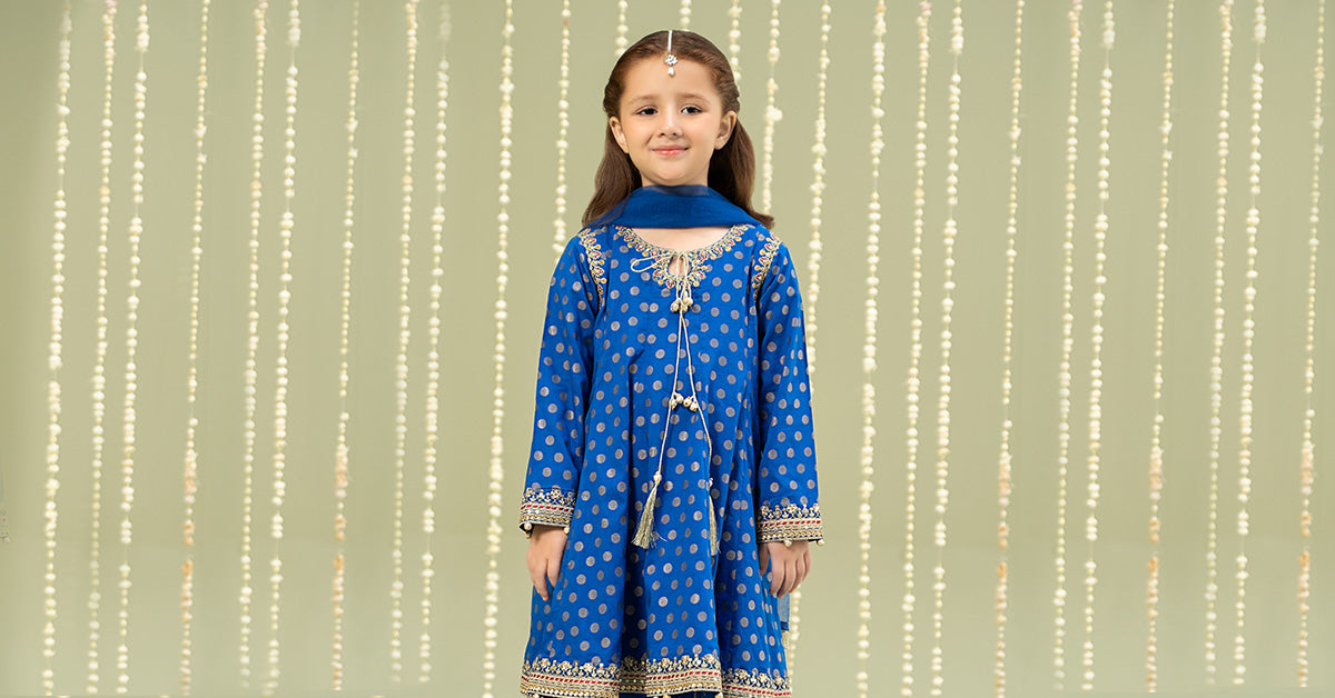 3 Piece Embroidered Jacquard Broshia Suit | MKD-W24-23