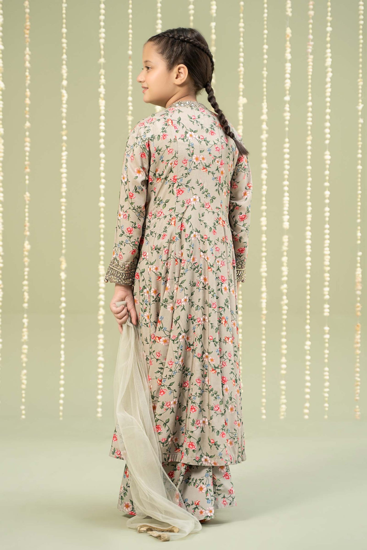 3 Piece Printed Linen Suit | MKD-W24-26