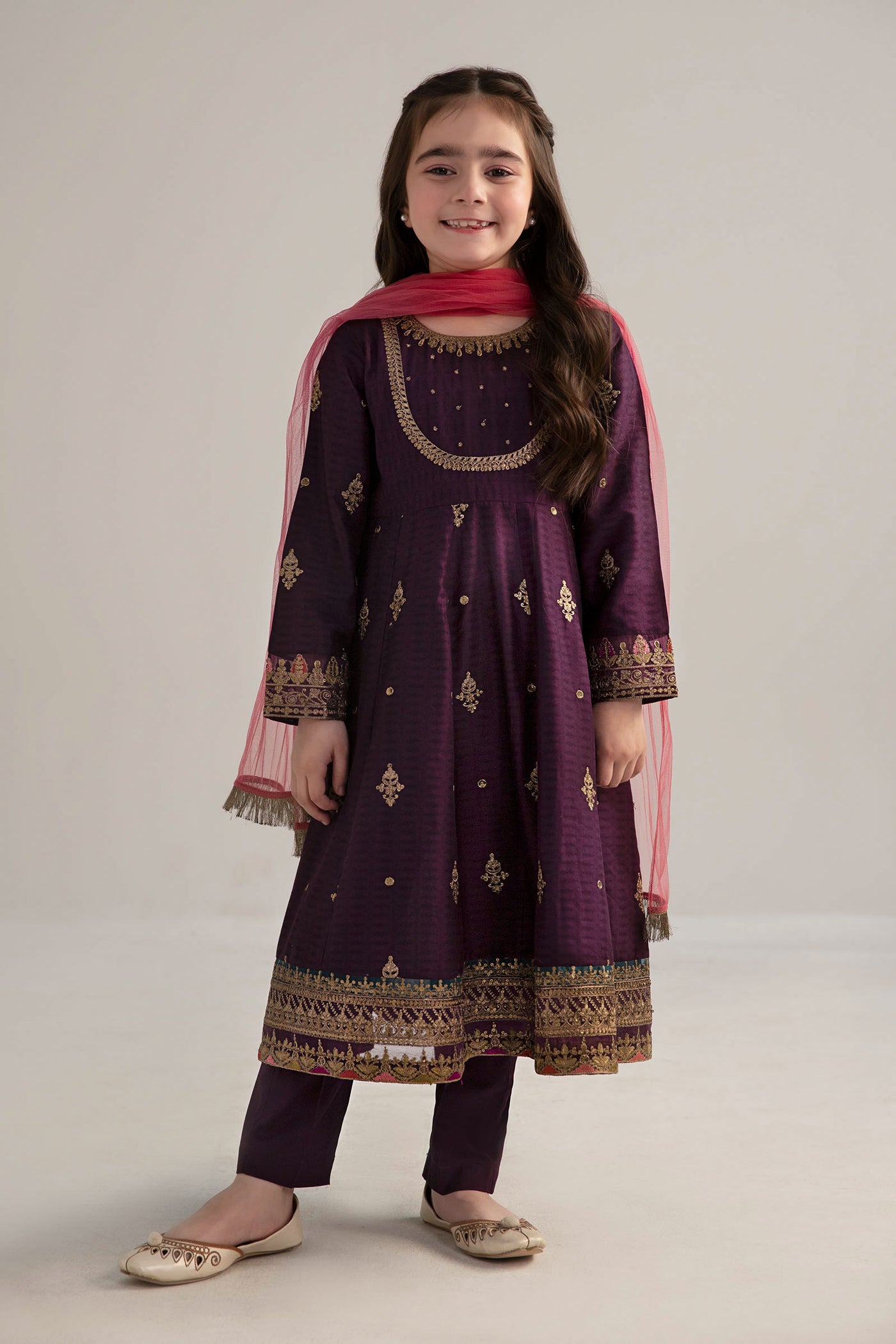 3 Piece Embroidered Dobby Lawn Suit | MKD-EF25-03