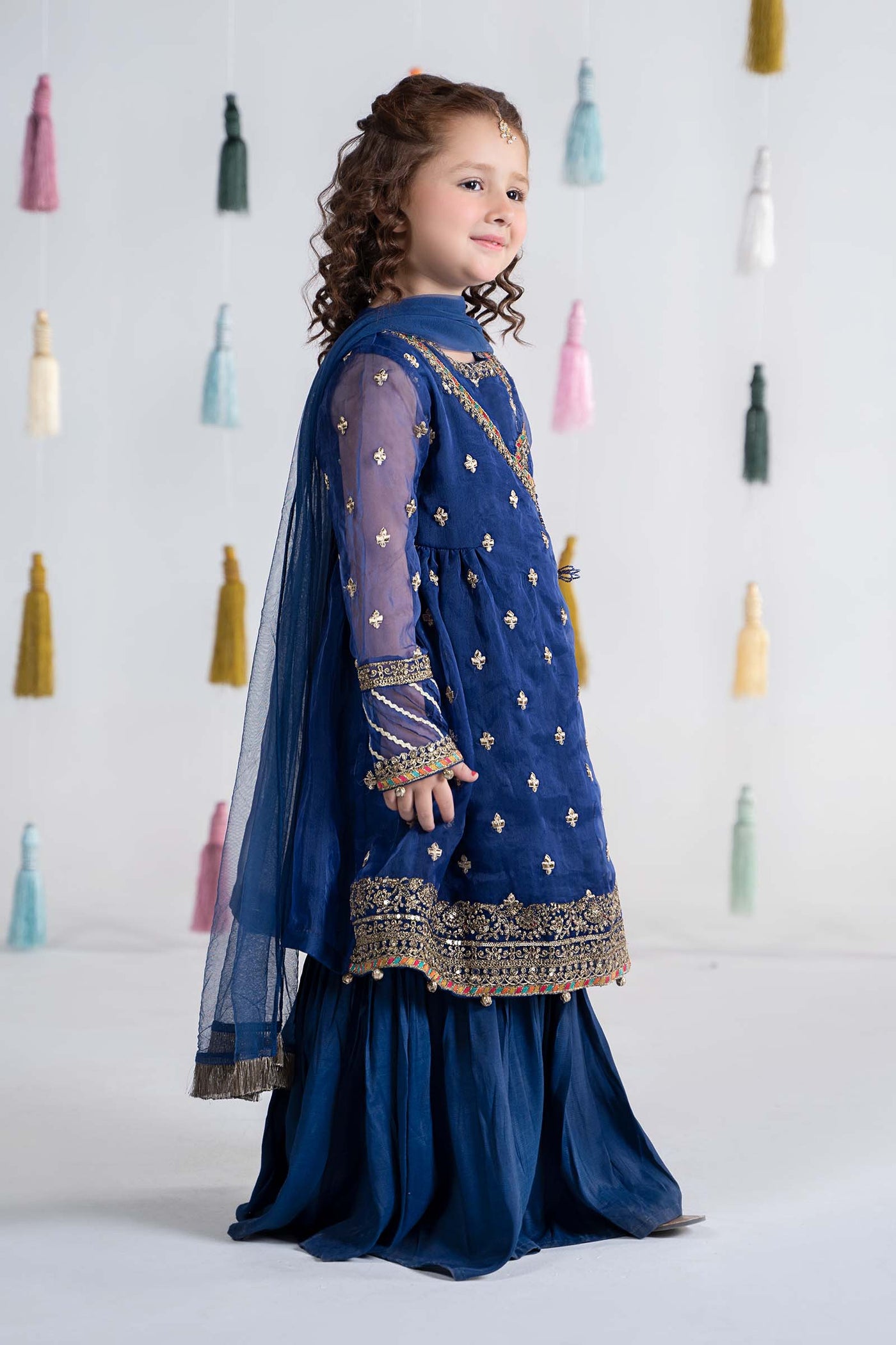 3 Piece Embroidered Organza Suit | MKS-EA24-15