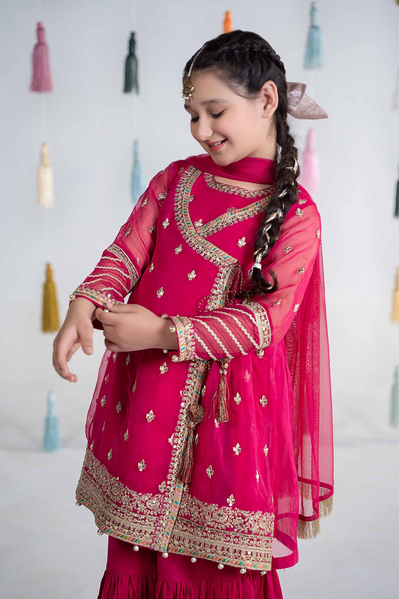 3 Piece Embroidered Organza Suit | MKS-EA24-15