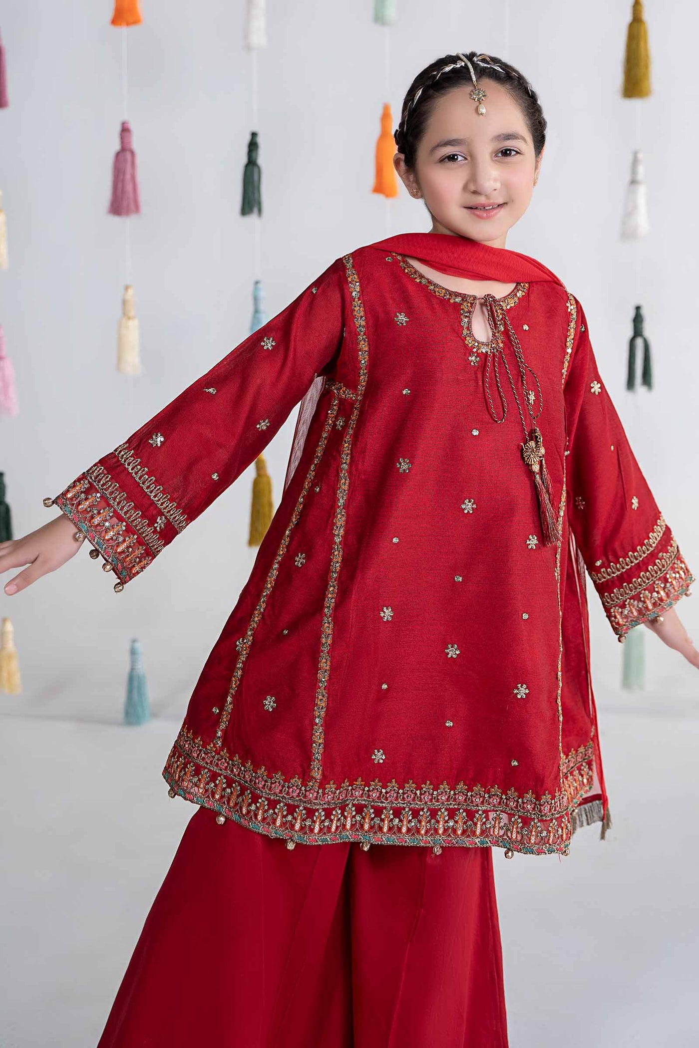 3 Piece Embroidered Yarn Dyed Suit | MKS-EA24-19