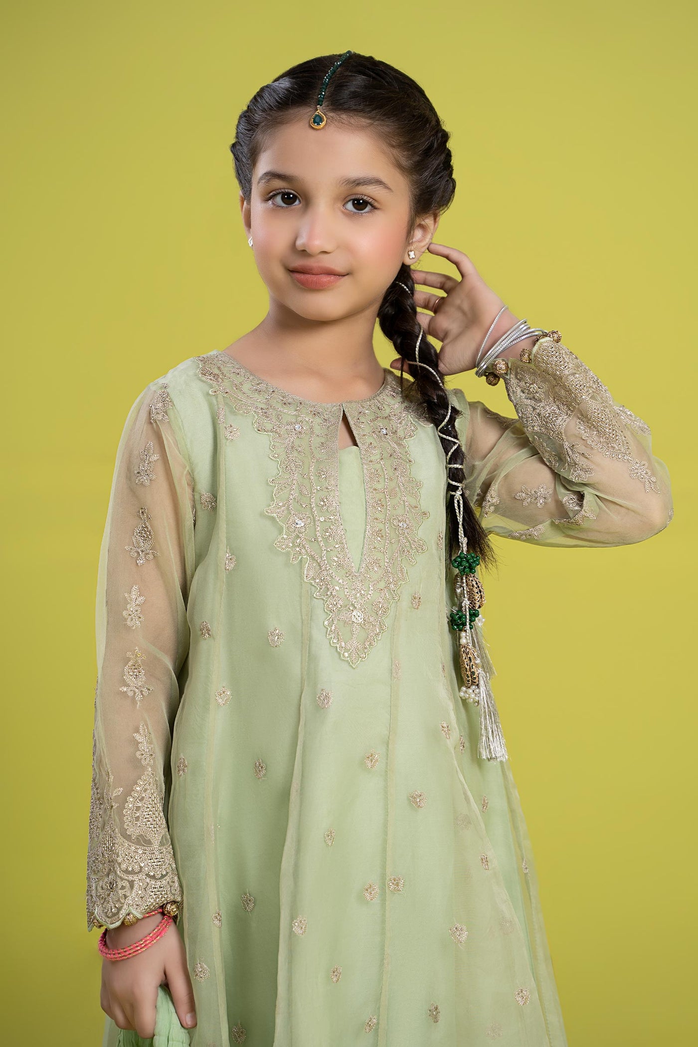 3 Piece Embroidered Organza Suit | MKS-EF24-05
