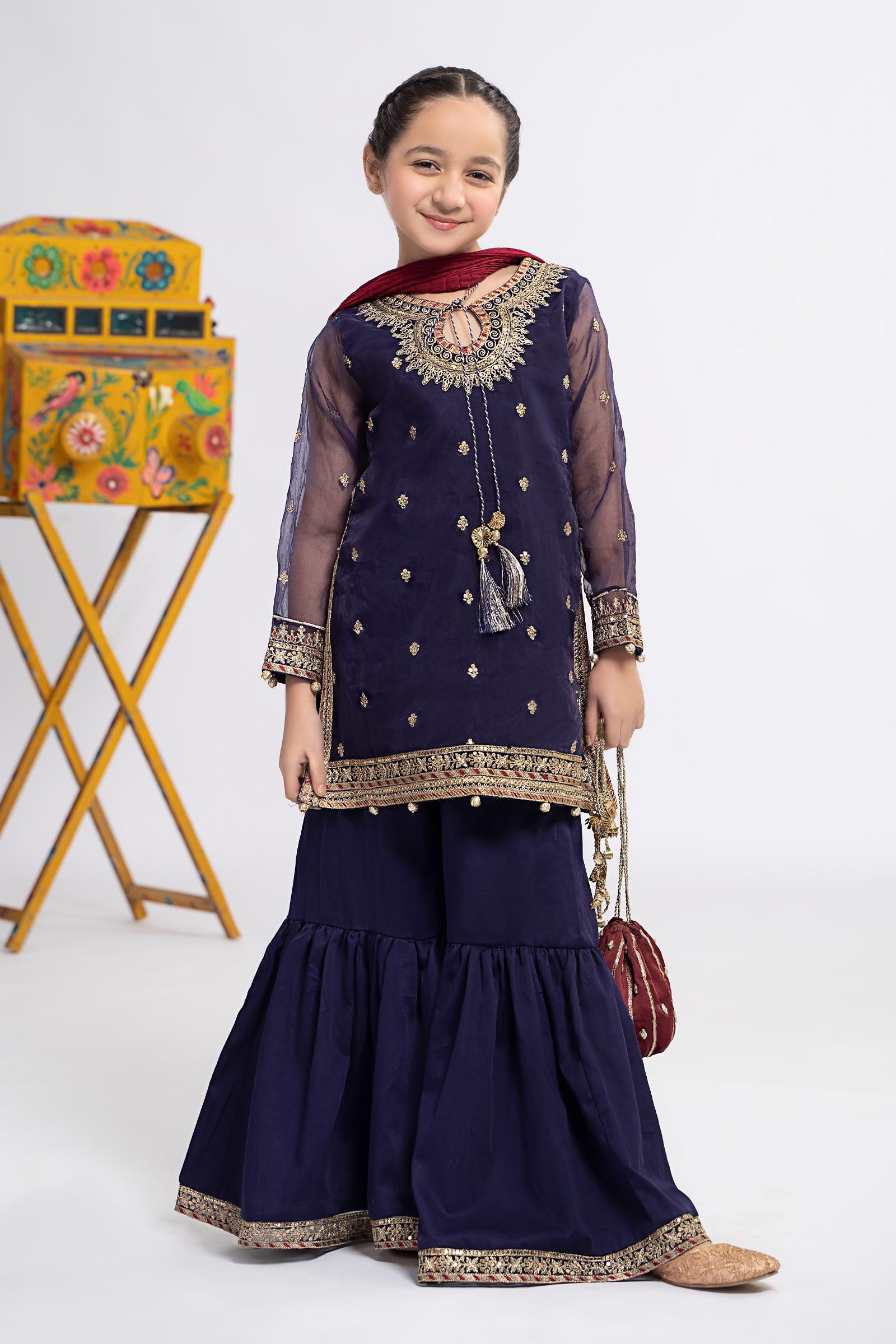 3 Piece Embroidered Organza Suit | MKS-EF24-12 – Maria.B. Designs (PK)