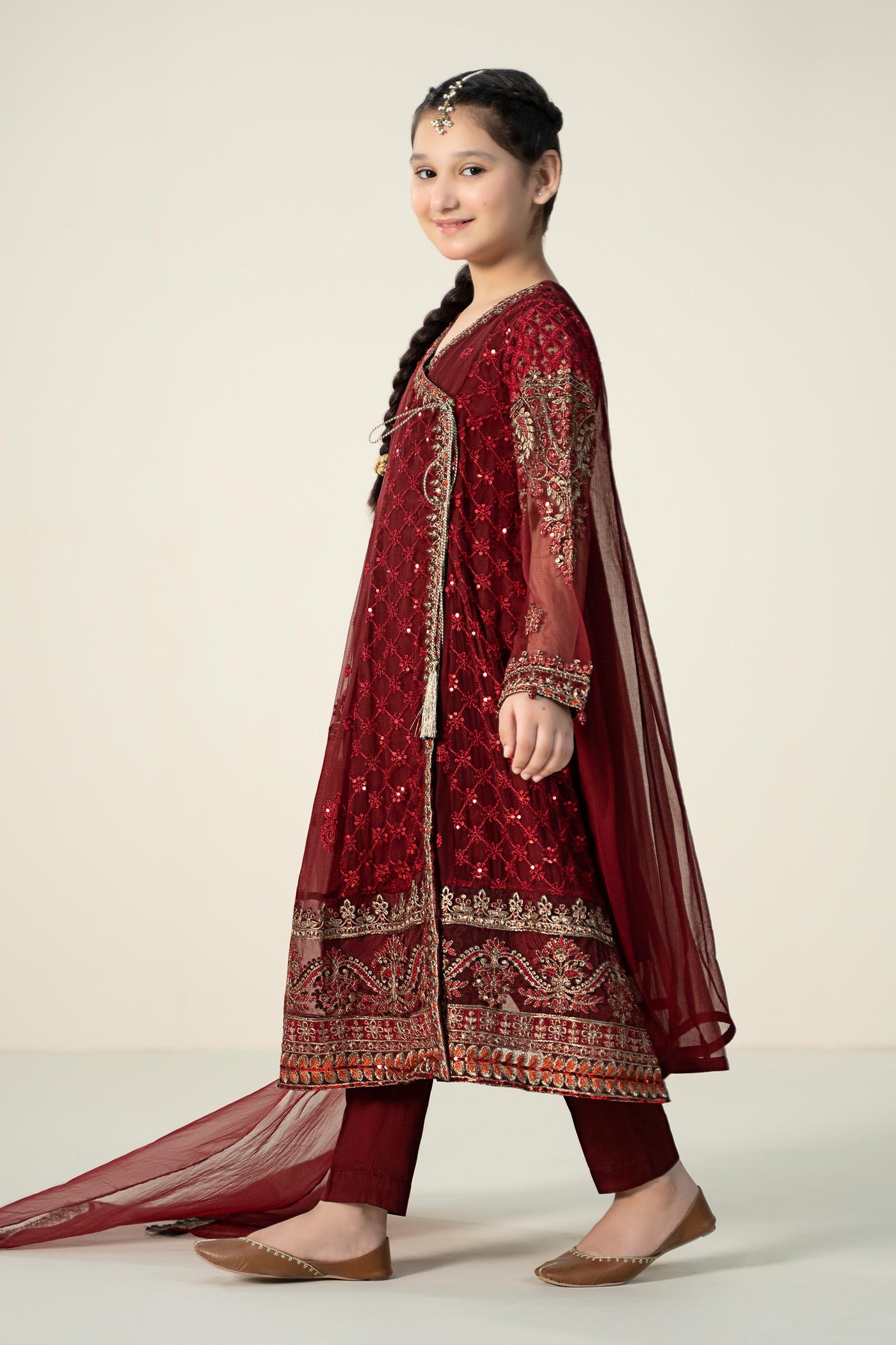 3 Piece Embroidered Suit | MKS-EF23-32R1