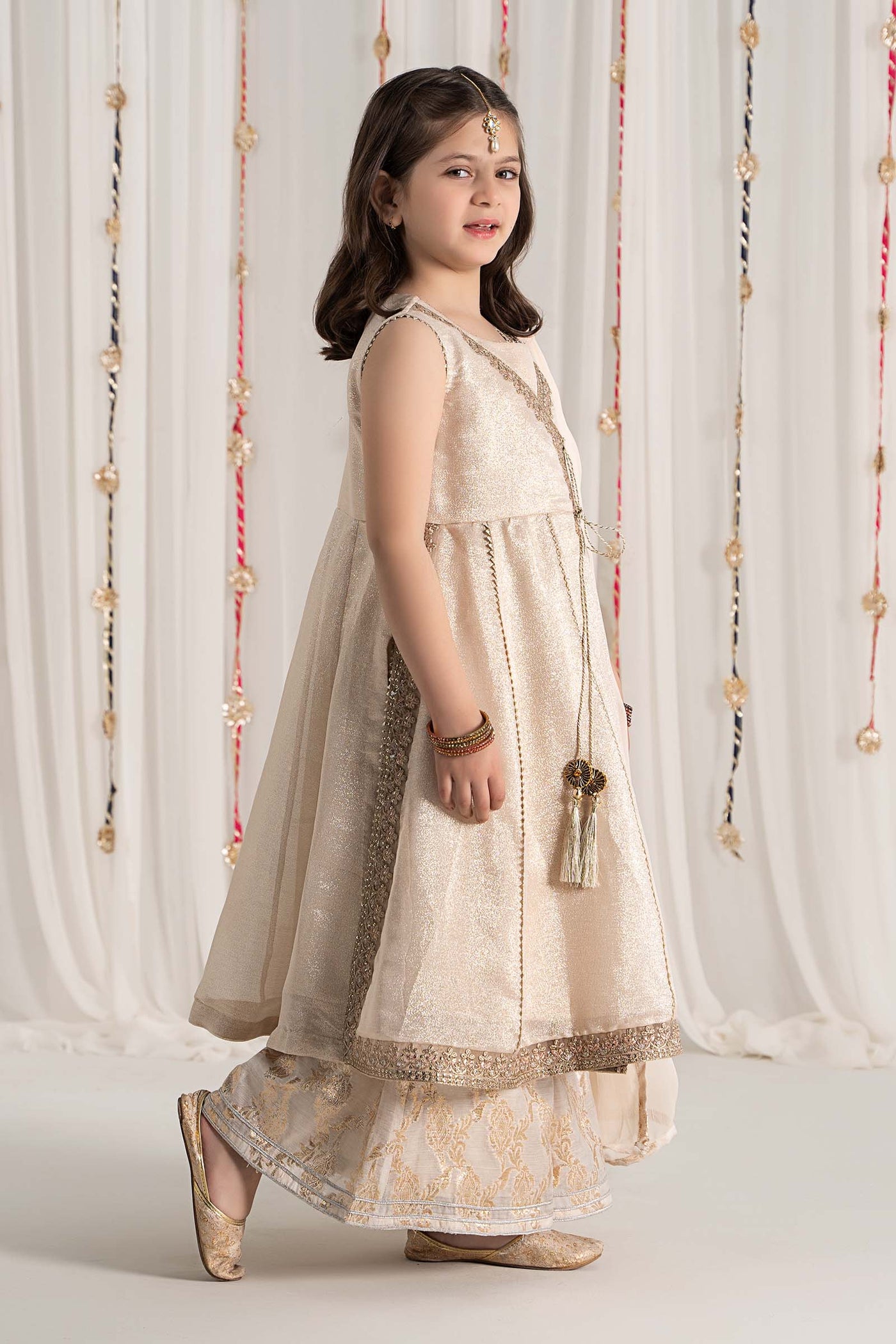 3 Piece Embroidered Cotton Staple Zari Suit | MKS-EF25-04